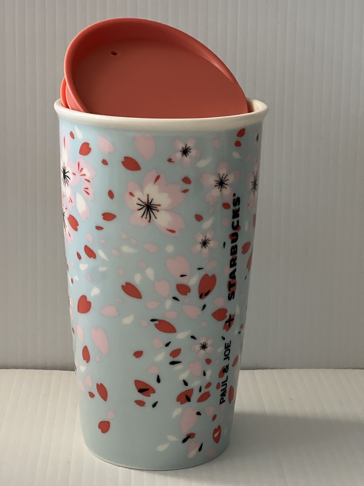 STARBUCKS Paul And Joe Double Wall Tumbler Cherry Blossom Sakura LIMITED EDITION