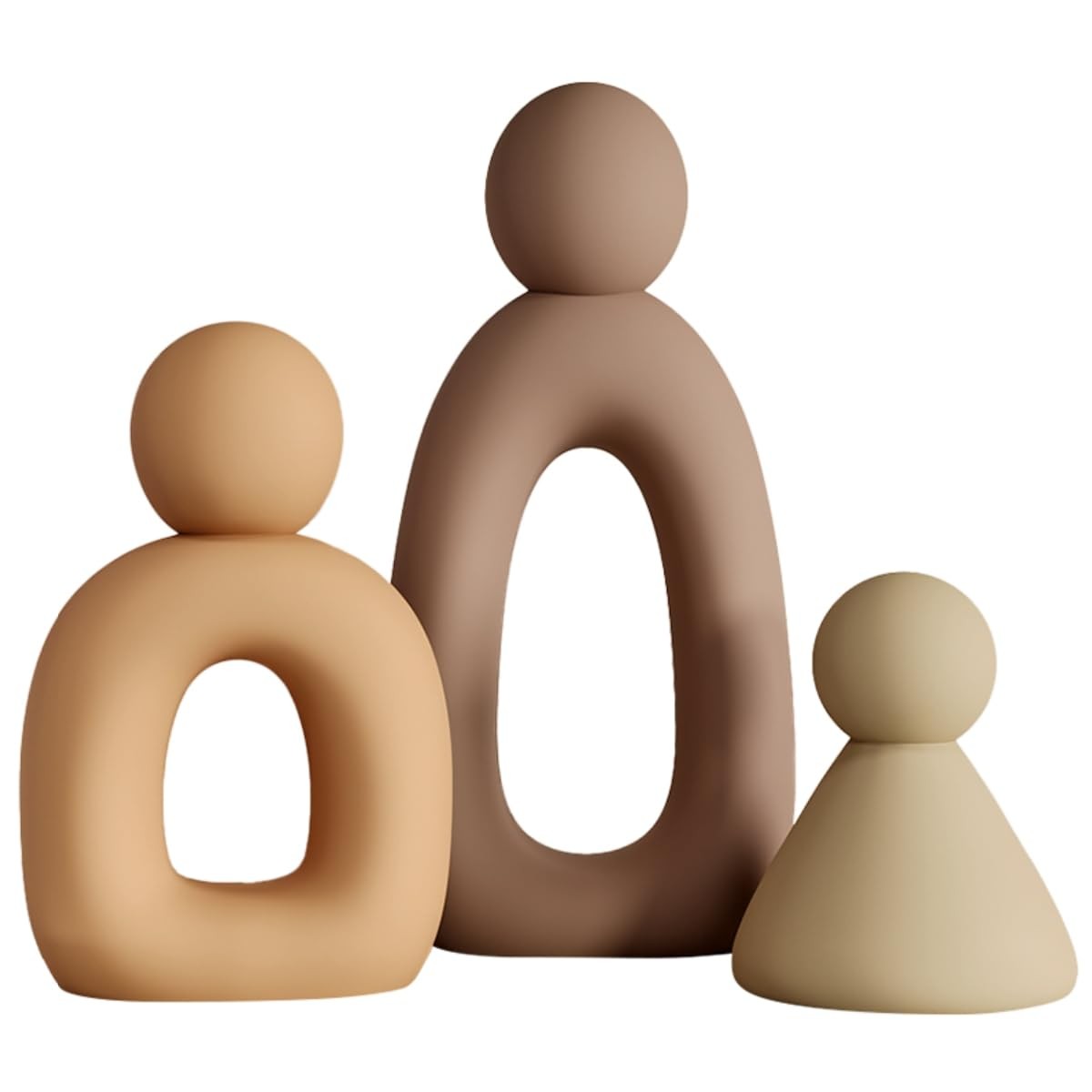 Color Abstract Resin Three Family Ornament Creative Modern Simple Art Statues