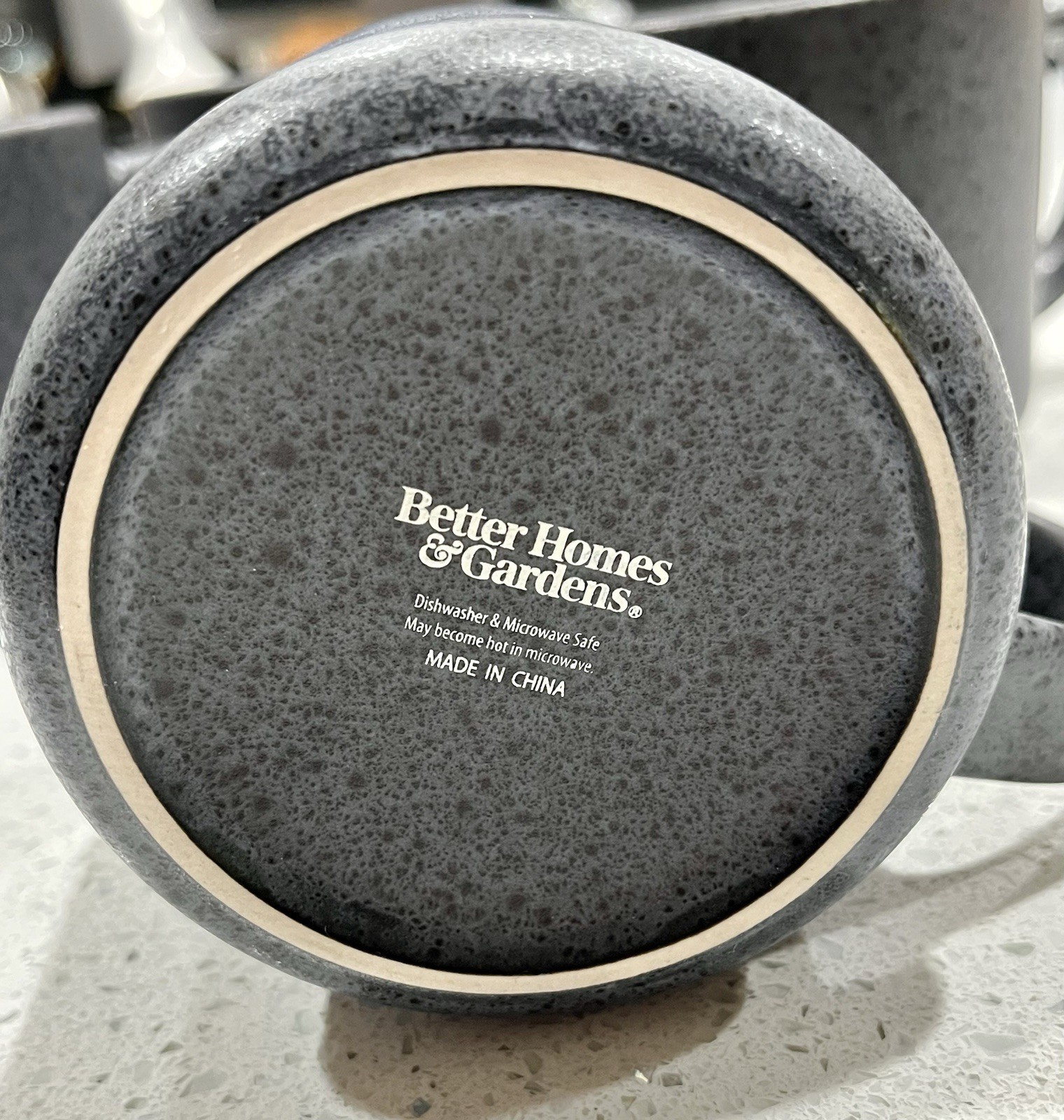 Better Homes and Gardens Anderson Dark Gray Stoneware Modern Coffee Mug Set of 4
