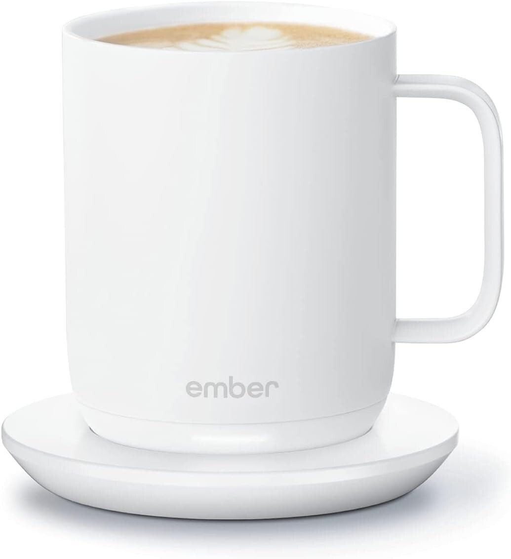 EMBER SMART MUG 2 10 OZ APP CONTROLLED HEATED COFFE MUG, WHITE *DISTRESSED PKG