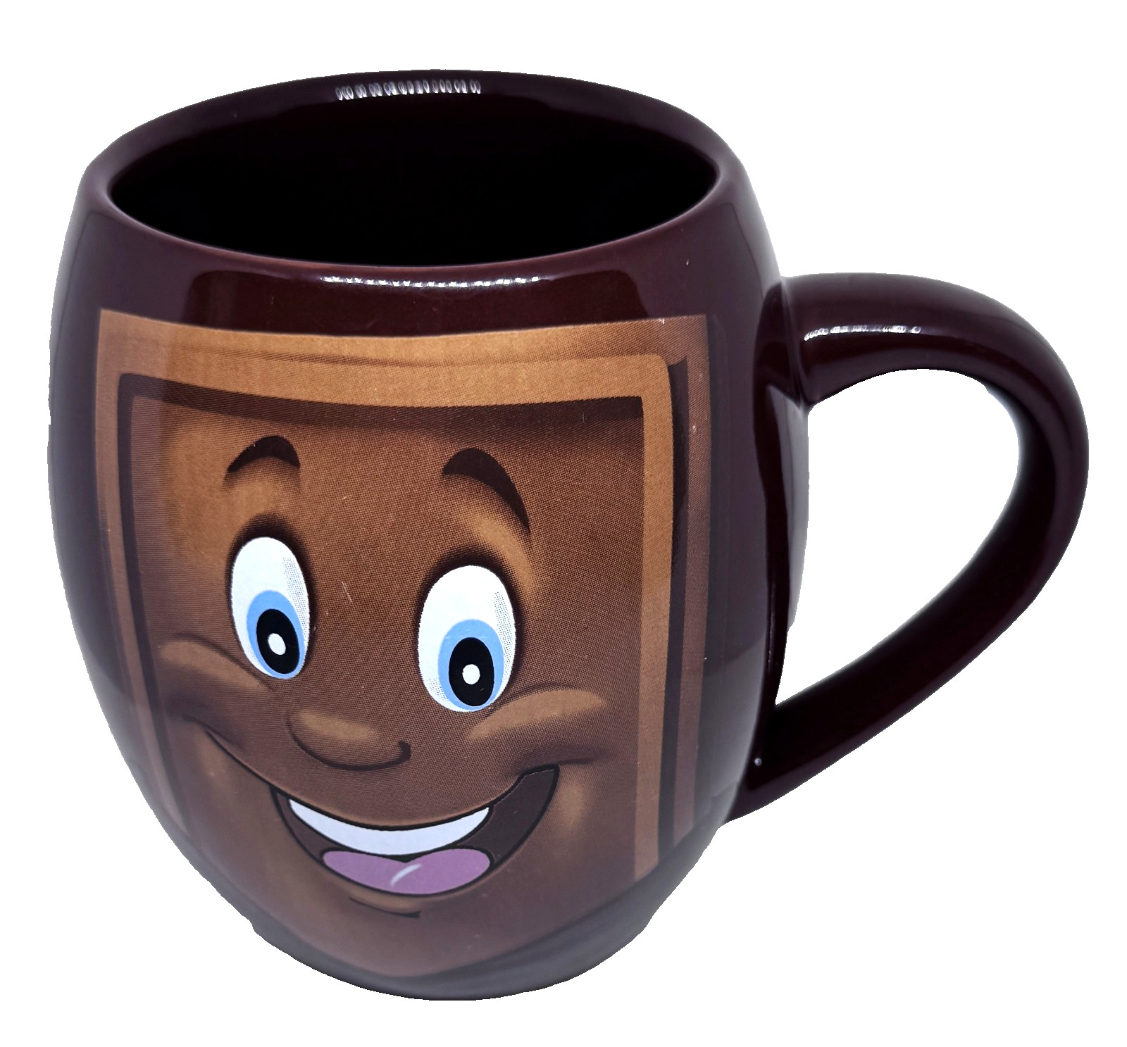 Hershey’s Chocolate World Happy Chocolate Bar Coffee Mug Brown Cute 5″ ☕