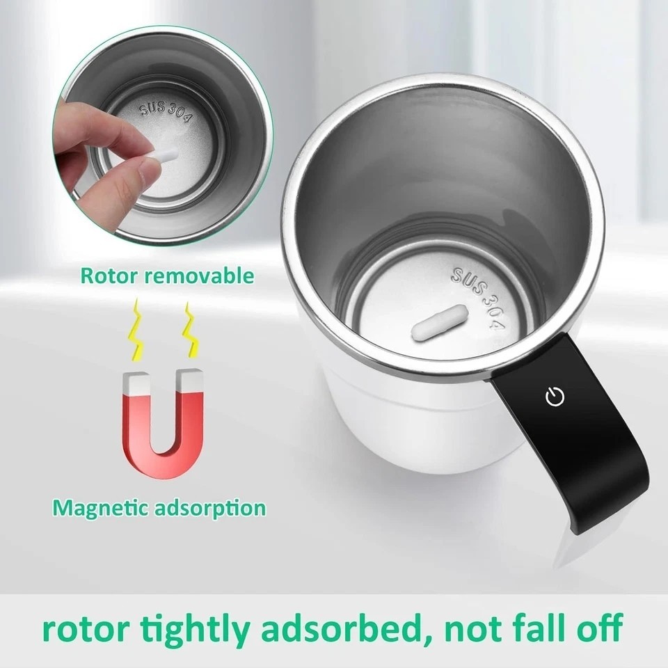 Automatic Magnetic Electric Self Stirring Mug Cup Mixing Coffee Milk Tea Beer