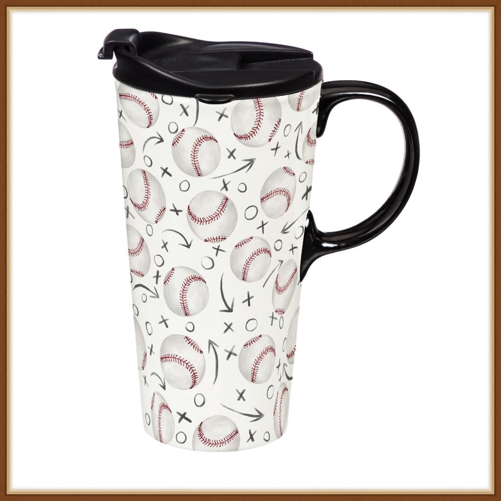 EVERGREEN TRAVEL MUG *AMERICAN SPORTS BASEBALL* PERFECT CUP – MATCHING BOX – NEW