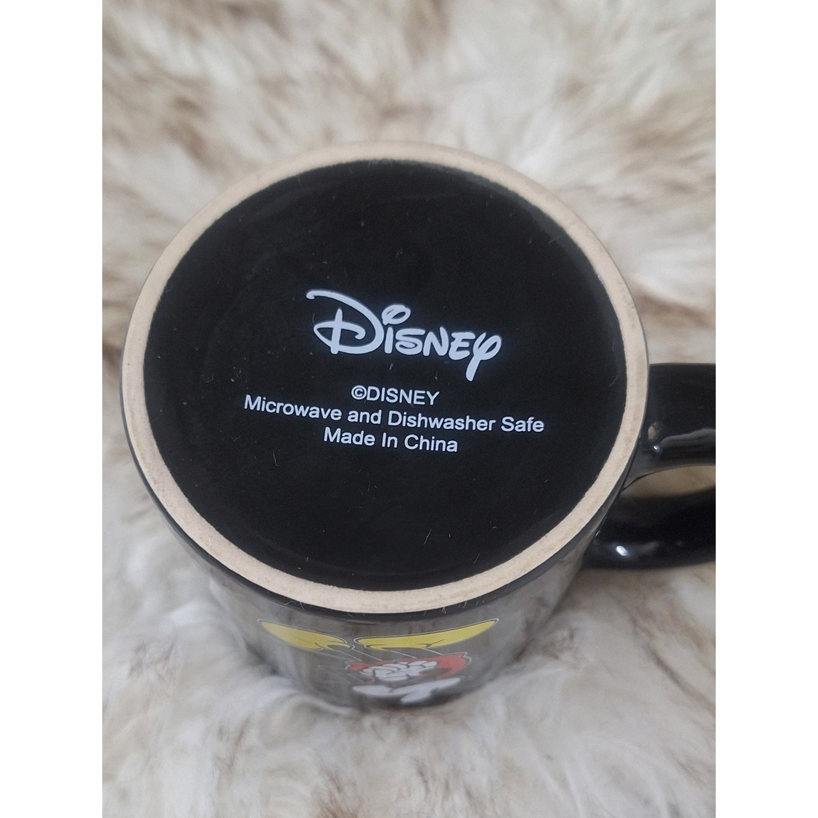 Disney Mickey Mouse Black Red Ceramic Coffee Mug 11 oz Microwave Dishwasher Safe