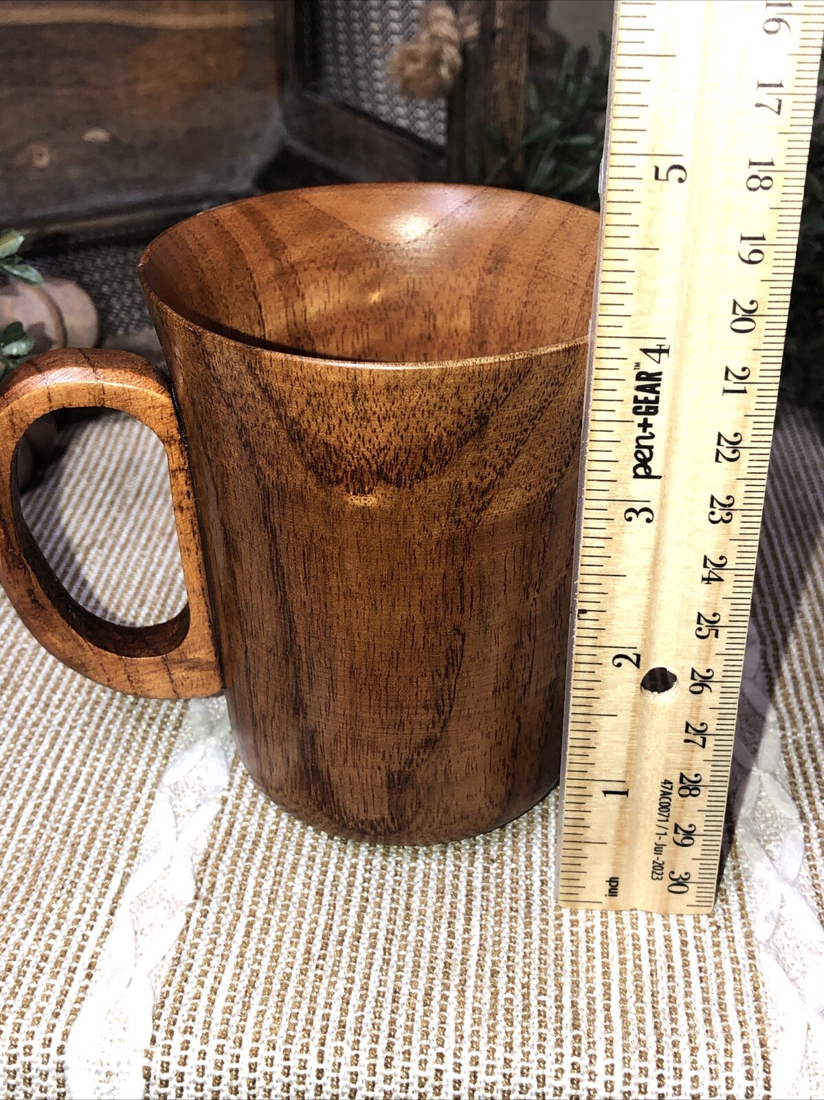 1PCS Wooden Coffee Mug Handmade Water Tea Cup 250ML Solid Jujube wood Beer Mug
