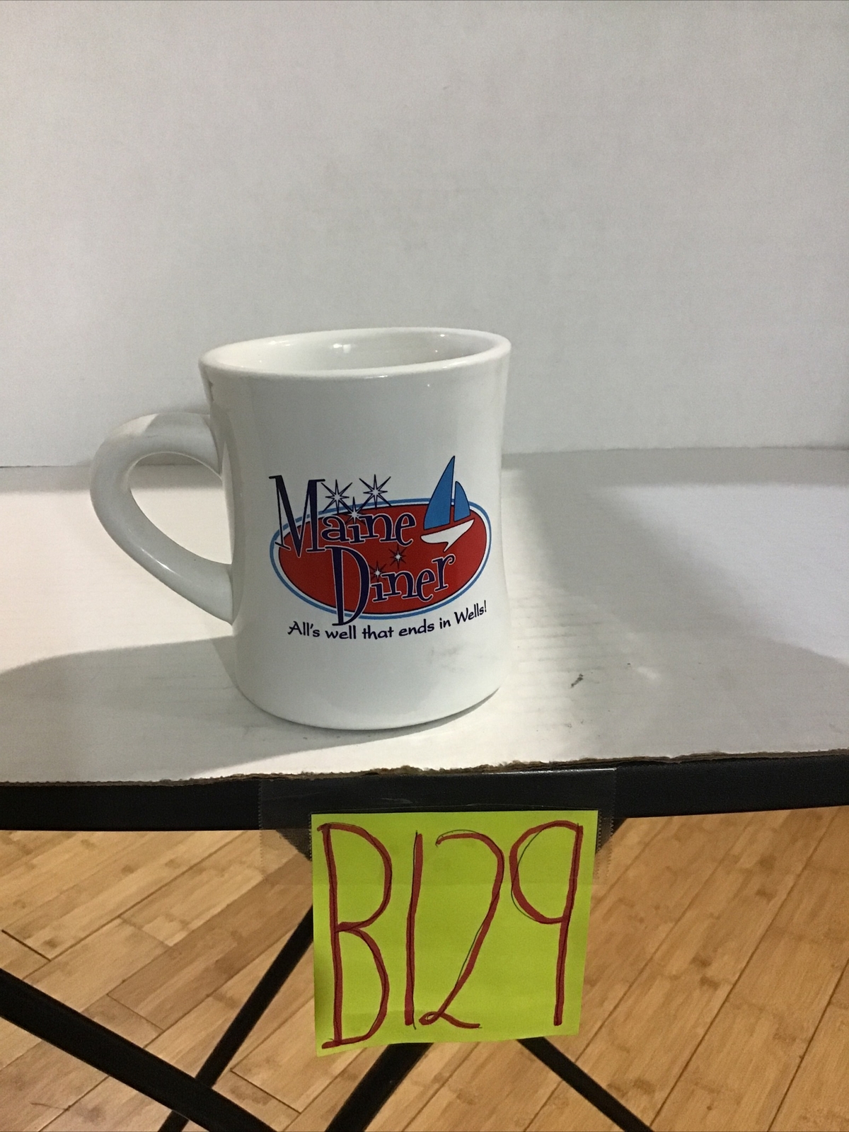 MAINE DINER COFFEE MUG. ALL IS WELL THAT ENDS IN WELLS. Art Deco Print Mug. B129