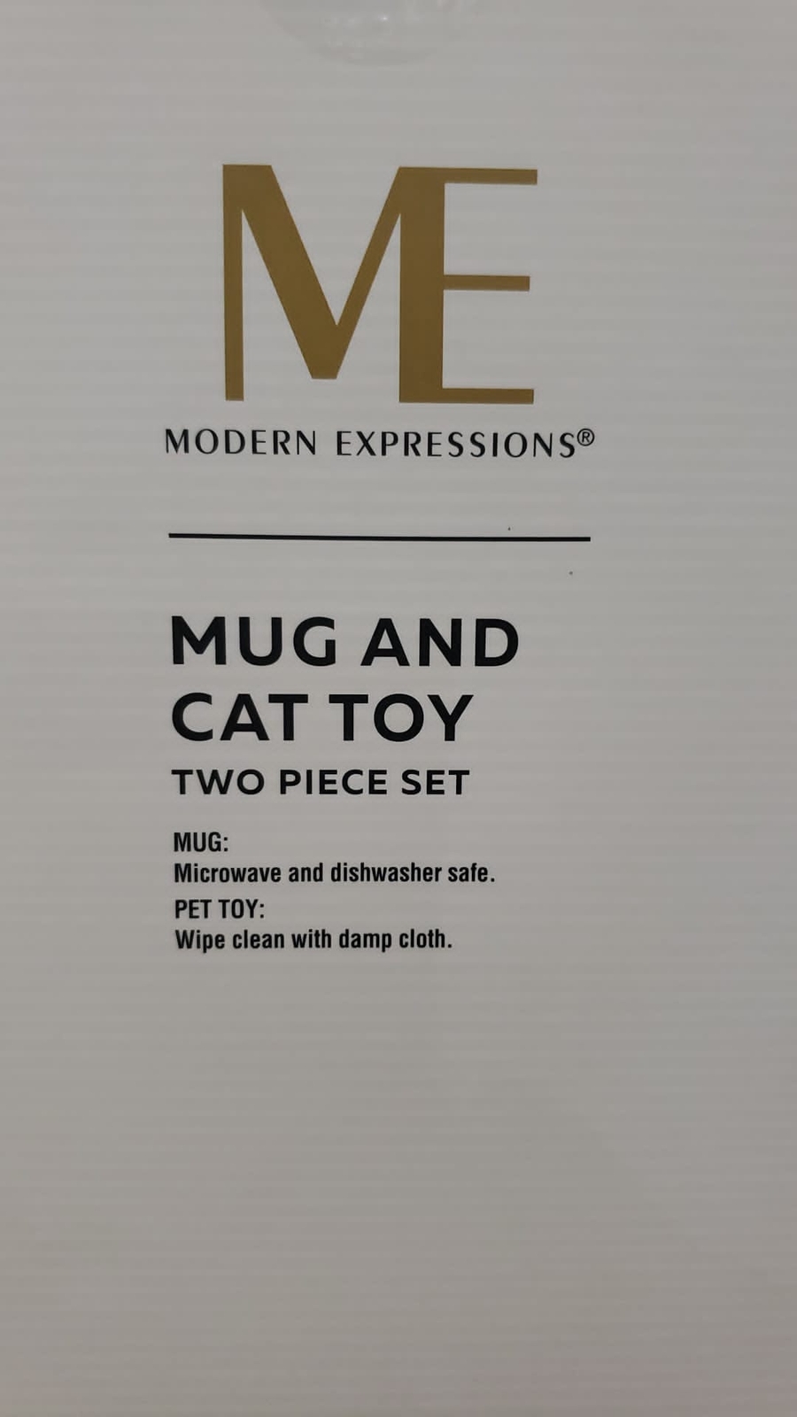 Modern Expressions Mug and Cat Toy Two Piece Set 13.5FL OZ