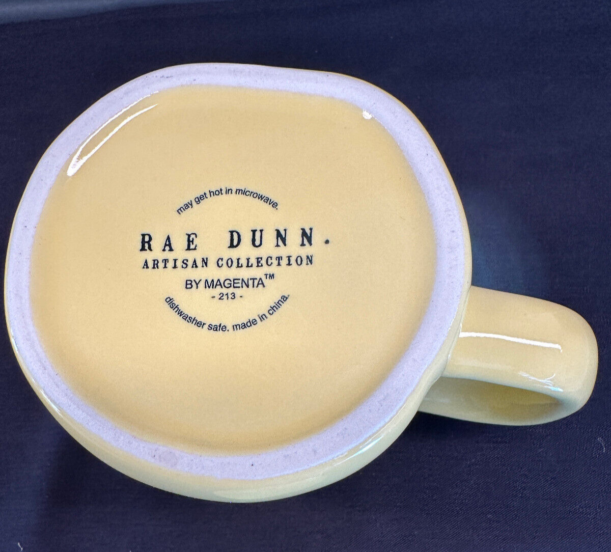 Rae Dunn-Two Piece ‘Happy Chick” Yellow Coffee Mug with Lidded Topper Chick Head