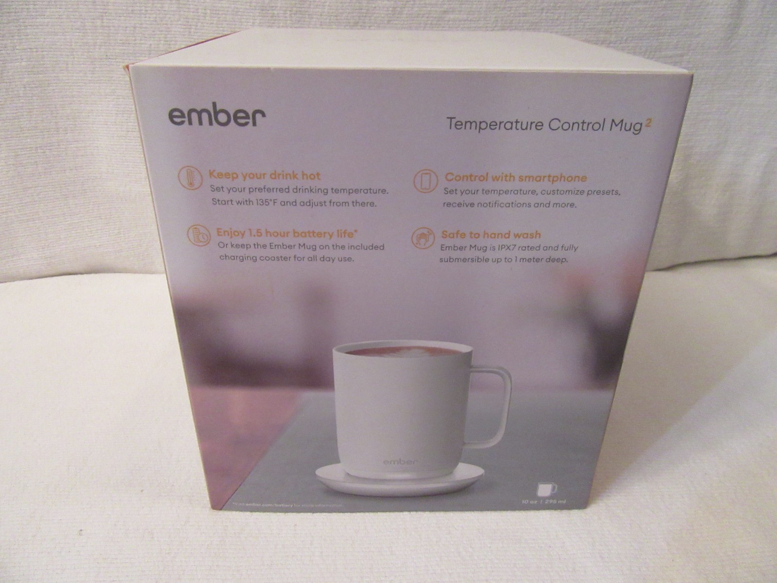 Ember Temperature Control Mug, 10 oz, 295 ml, CM19WHG12905012