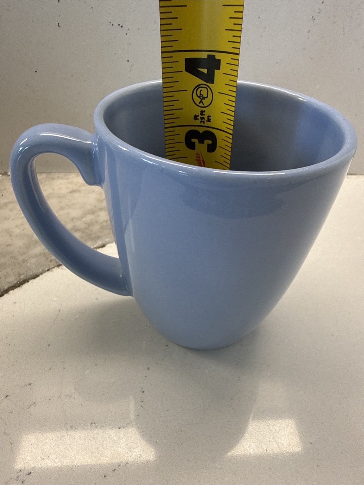 Corelle Stoneware Coffee Cup Mug Light Blue 3 7/8” Tall /Vintage