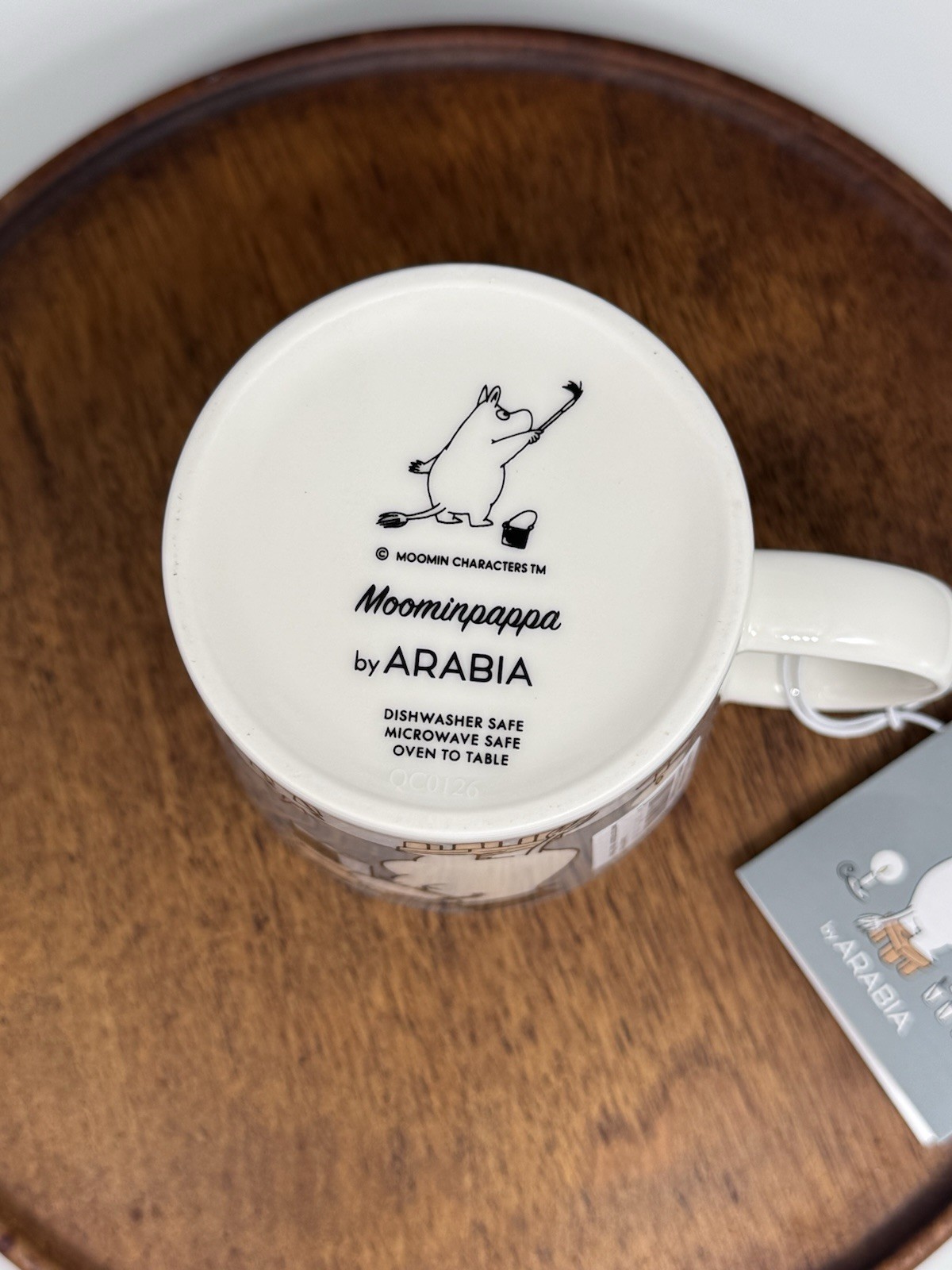 Arabia Moomin Mug 10oz Moominpappa Grey