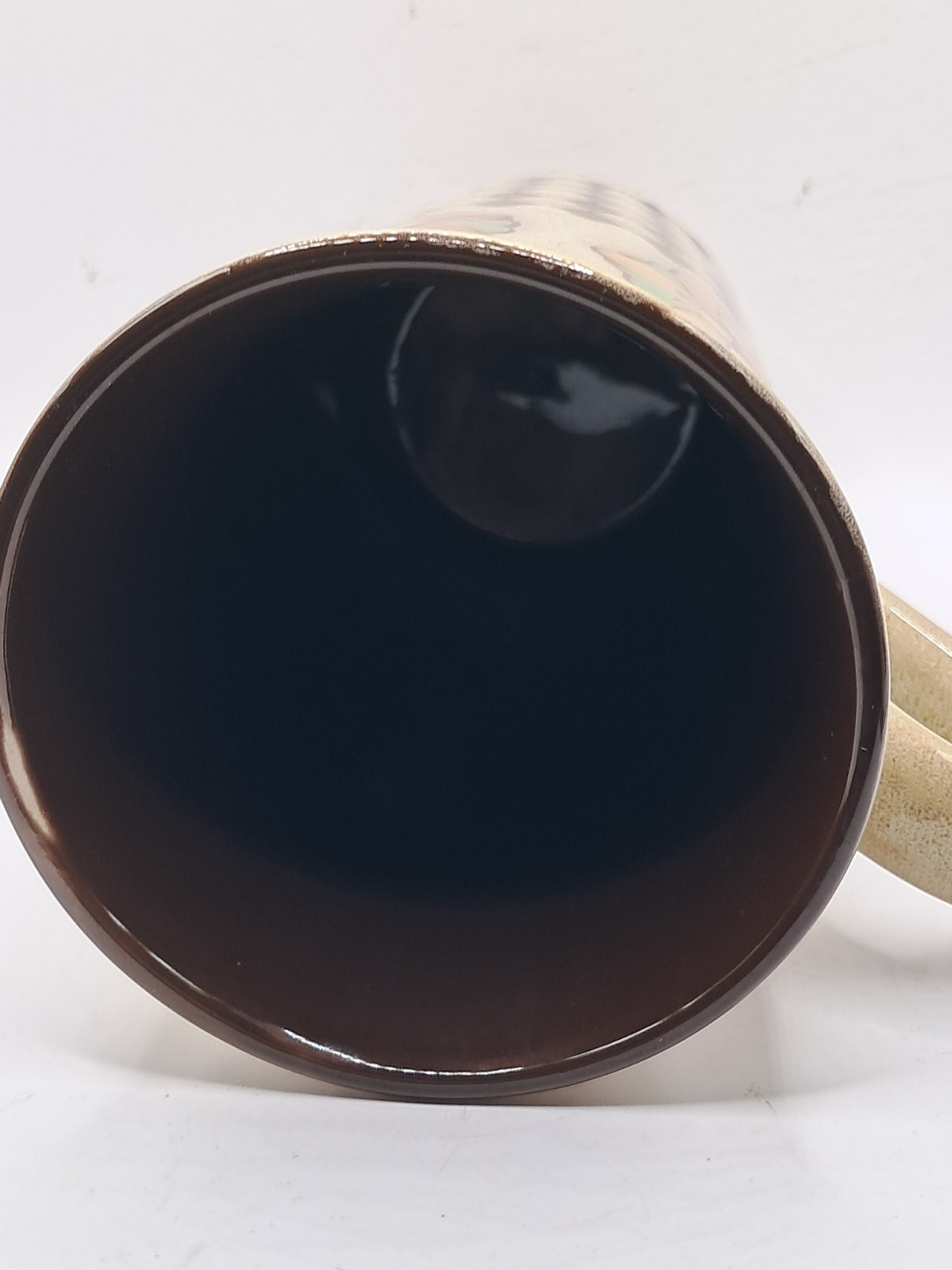 Mid Century Modern Style Kitchen Hand Painted Flowers Ceramic Coffee Latte Mug