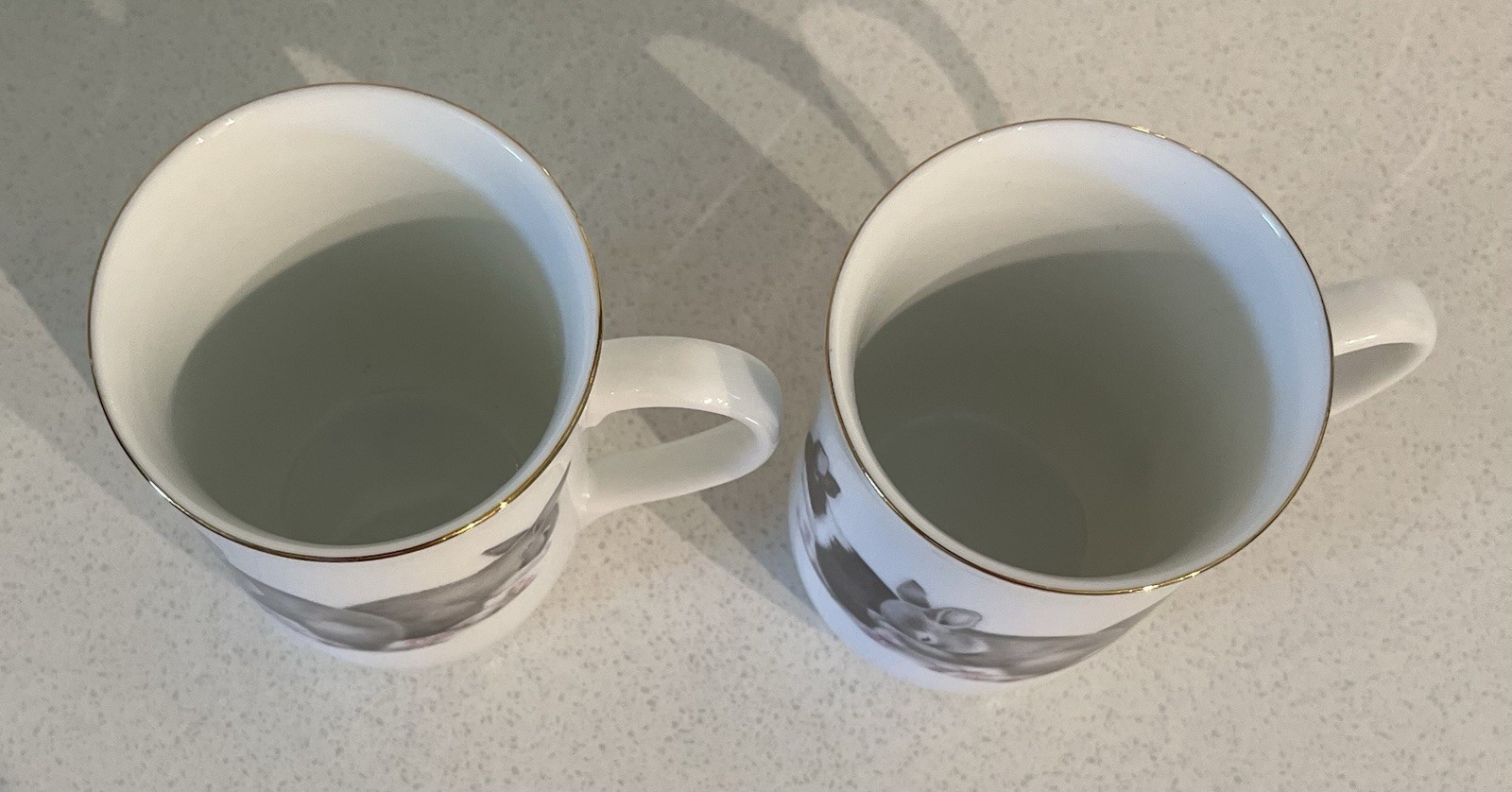 Otagiri Jonah’s Workshop Bunny Rabbit Floral Coffee / Tea Mug Lot of 2 Vintage