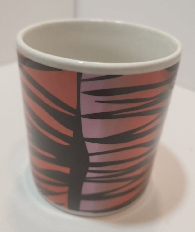 Aerial Bouquets Large Pink Orange Black Zebra Giraffe Leopard Print Coffee Mug