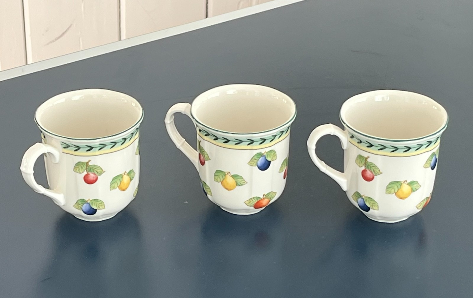 VILLEROY & BOCH LUXEMBOURG FRENCH GARDEN FLEURENCE 3 REGULAR SIZE MUGS