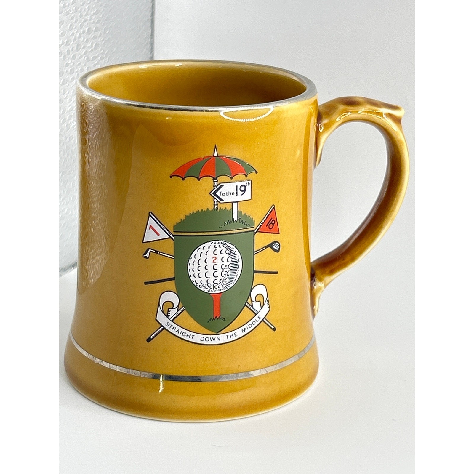 Vintage Wade England Golf Motif Mug Stein Collectible Made in England