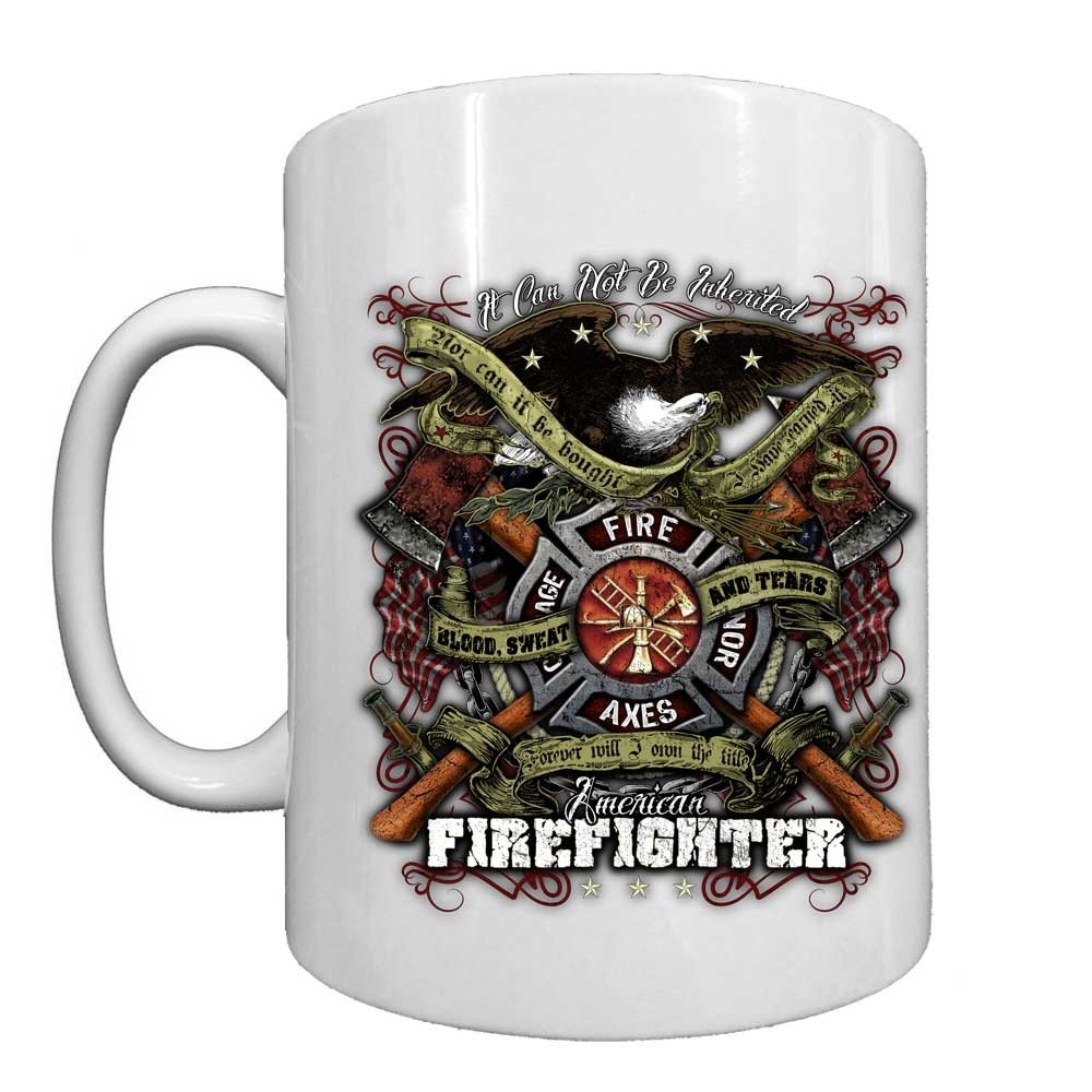 Blood Sweat and Tears Firefighter Black or White 15 oz Custom Coffee Mug