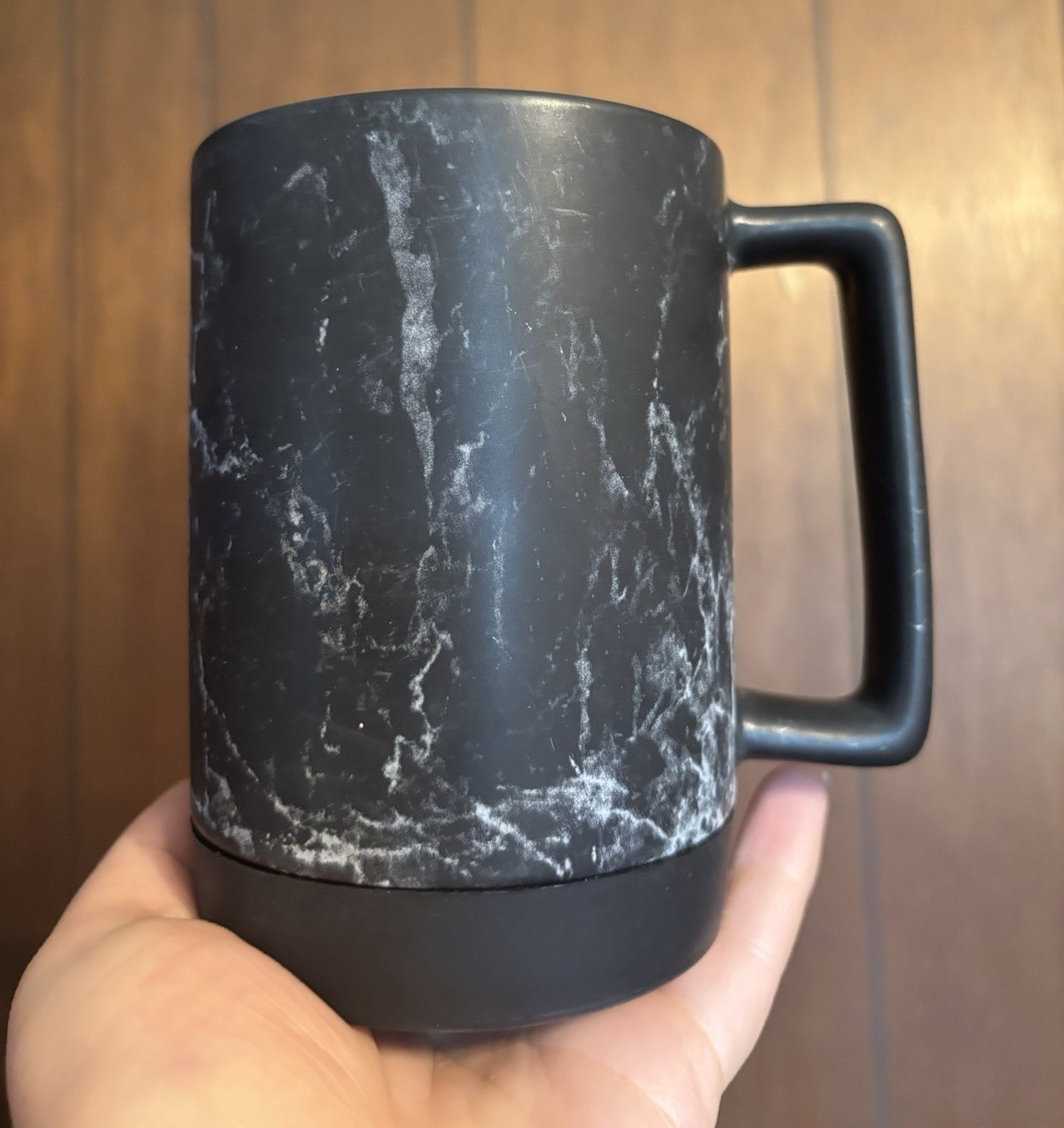 Black/White Marble Pattern Ceramic Coffee Mug 12 fl oz Modern Decorated 1pc
