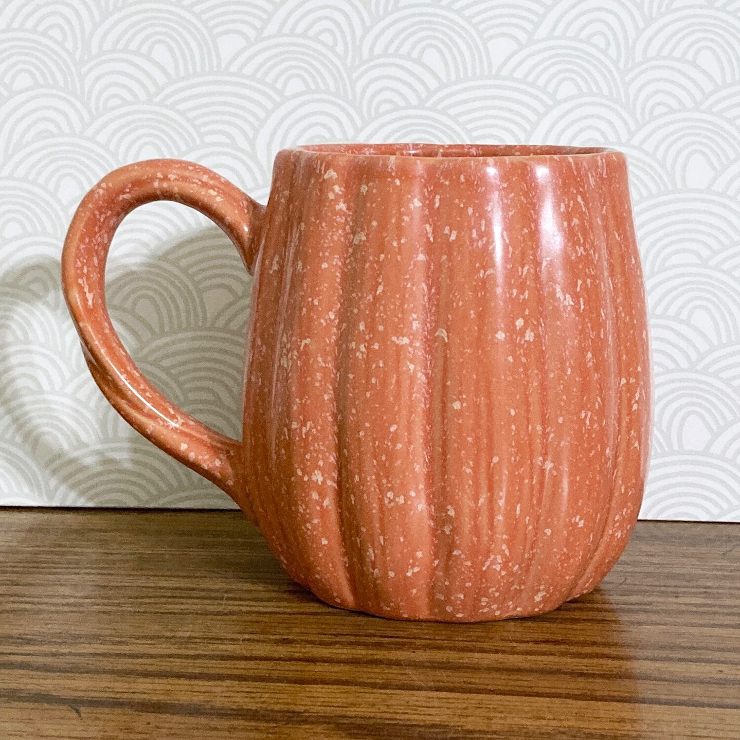 Pumpkin Gourd Coffee Mug 15 oz Figural Hand Painted Halloween Fall Thanksgiving