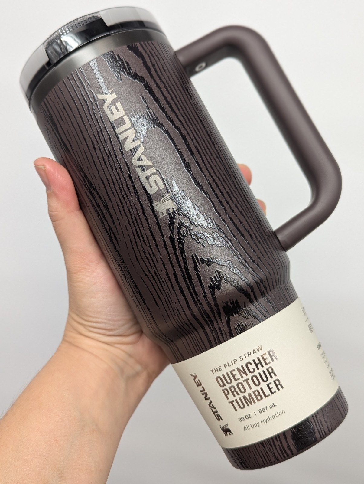 new STANLEY Protour Tumbler bottle cup 30 OZ Redwood Woodgrain BROWN sold OUT!