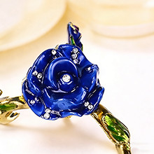 Gifts for Mom Women Unique Blue Tea Mug With Spoon Set & Flower Decoration –