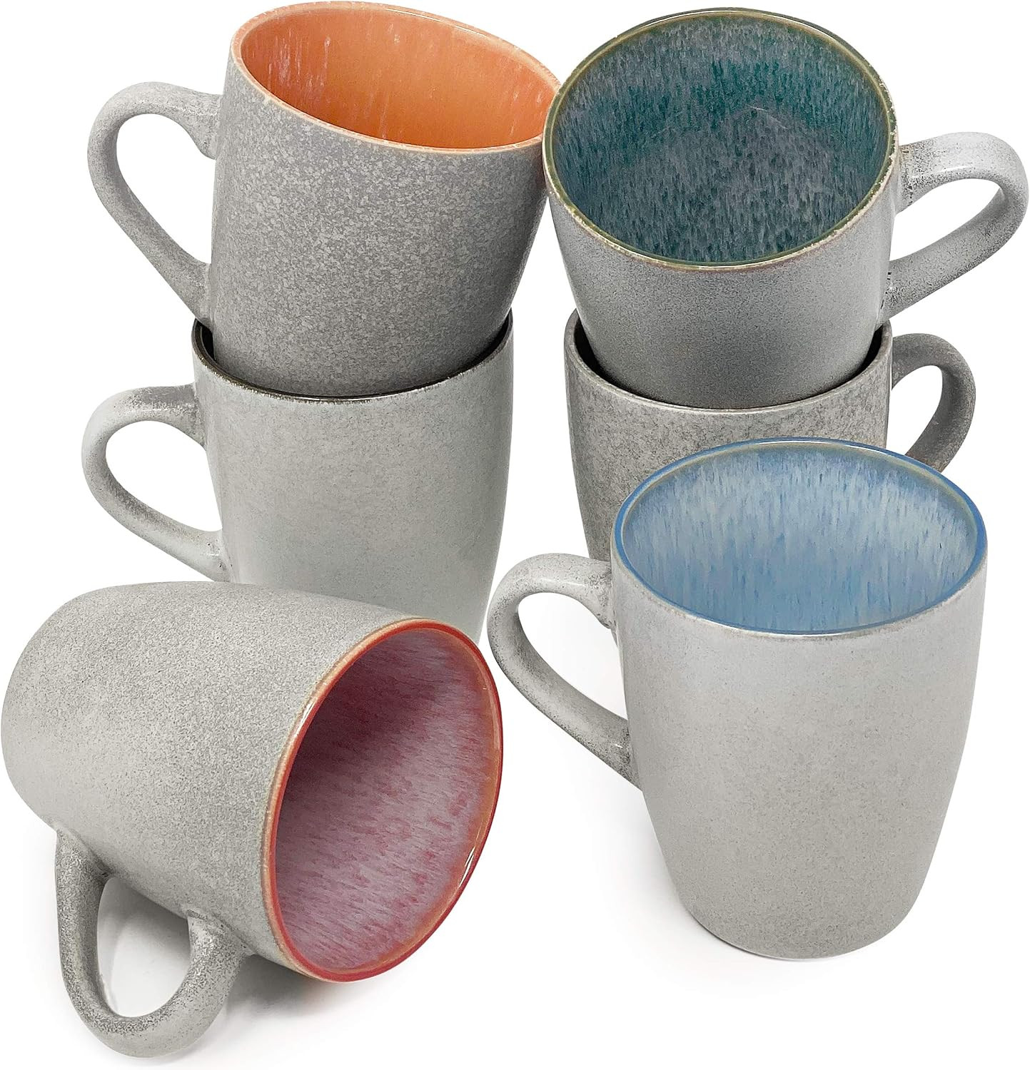 Btat- Coffee Mugs, Set of 6, 12 Oz (350Ml), Mugs for Coffee Cups, Christmas Gift