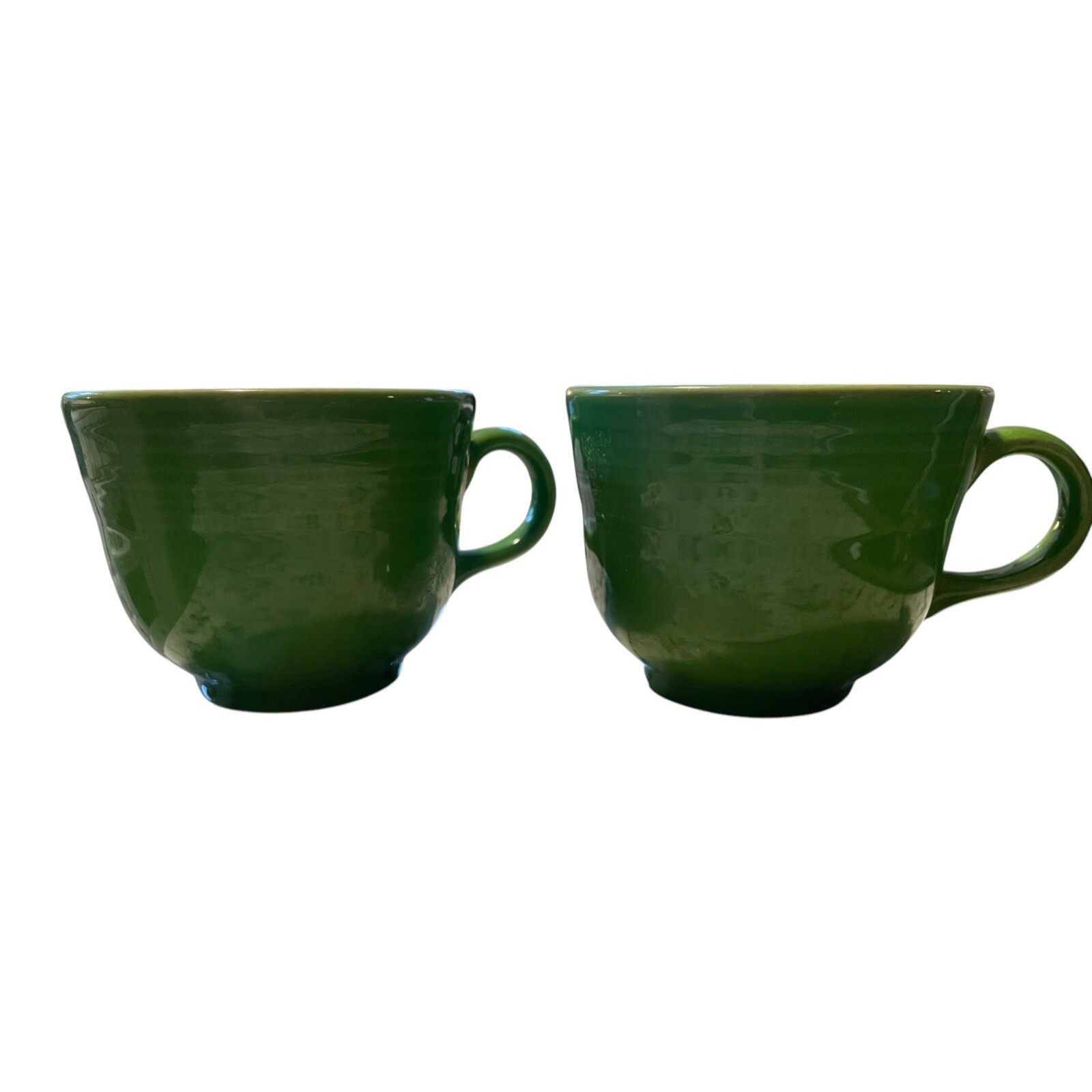 Fiesta Homer Laughlin Jumbo Mug Set Shamrock Green Ceramic 2pc HLC Retired MCM