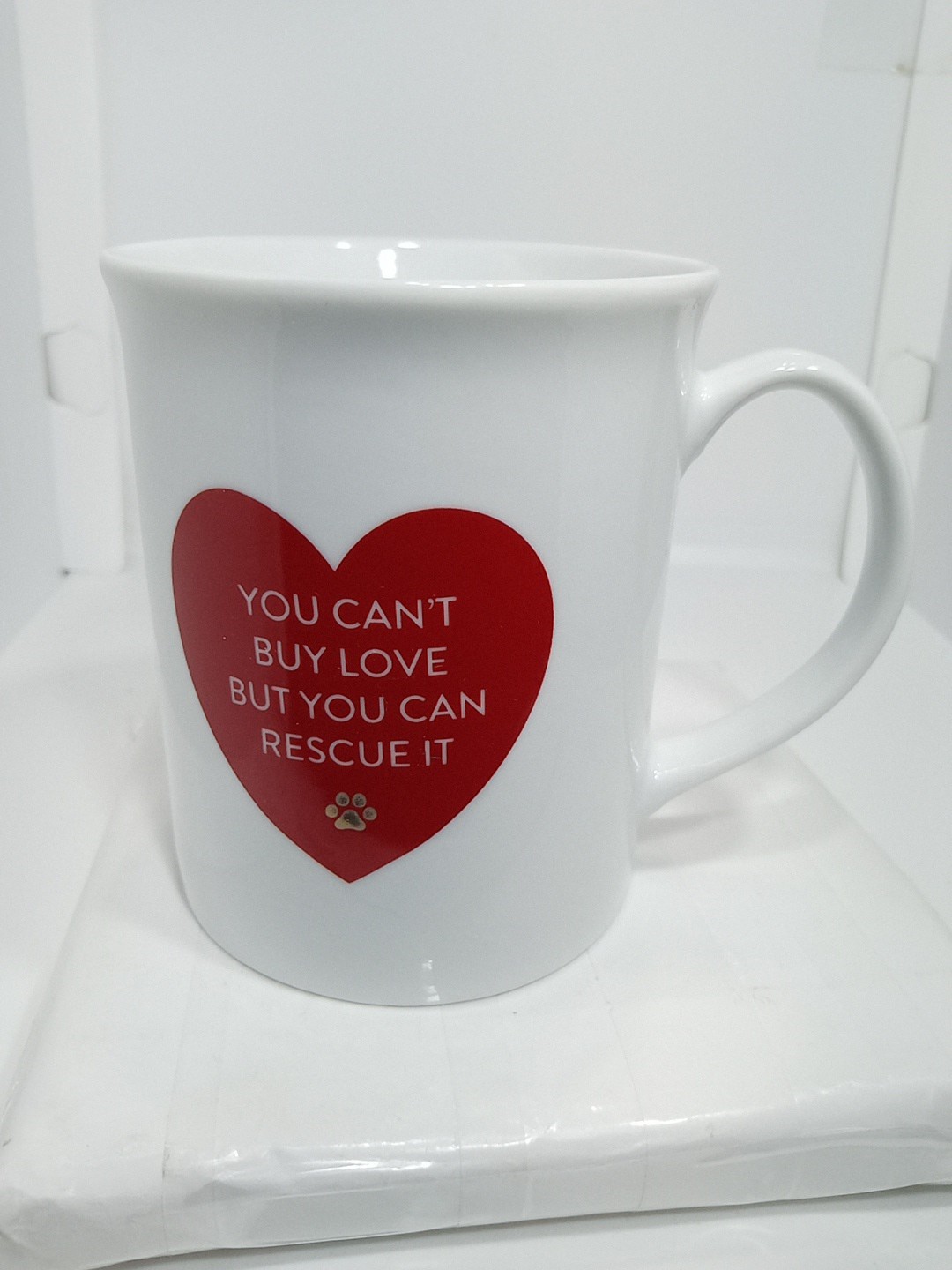 ANIMAL RESCUE MUG. ANIMAL RESCUE COFFEE MUG. ANIMAL LOVERS HEART EMOJI MUG. B408