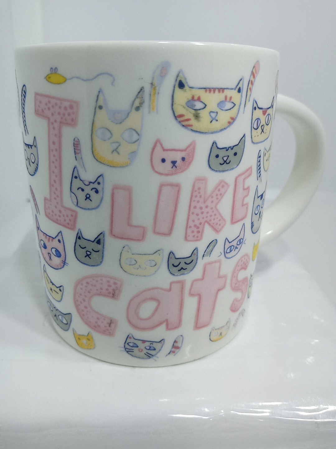 I LIKE CATS COFFEE MUG. CAT LOVERS MUG. I LIKE CATS Art Deco Mug. B297