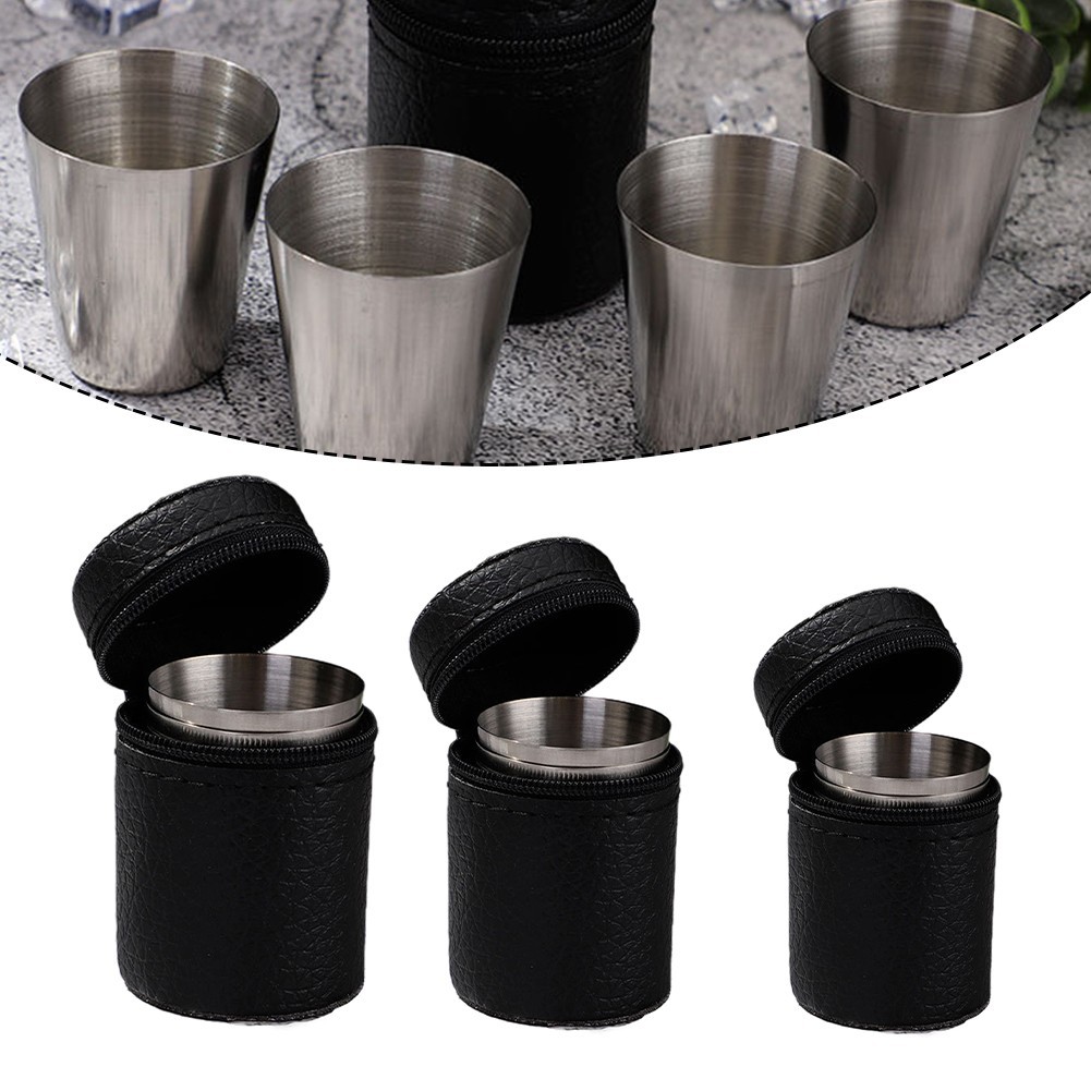 Compact and Lightweight Stainless Steel Cups for Traveling 30/70/160ml