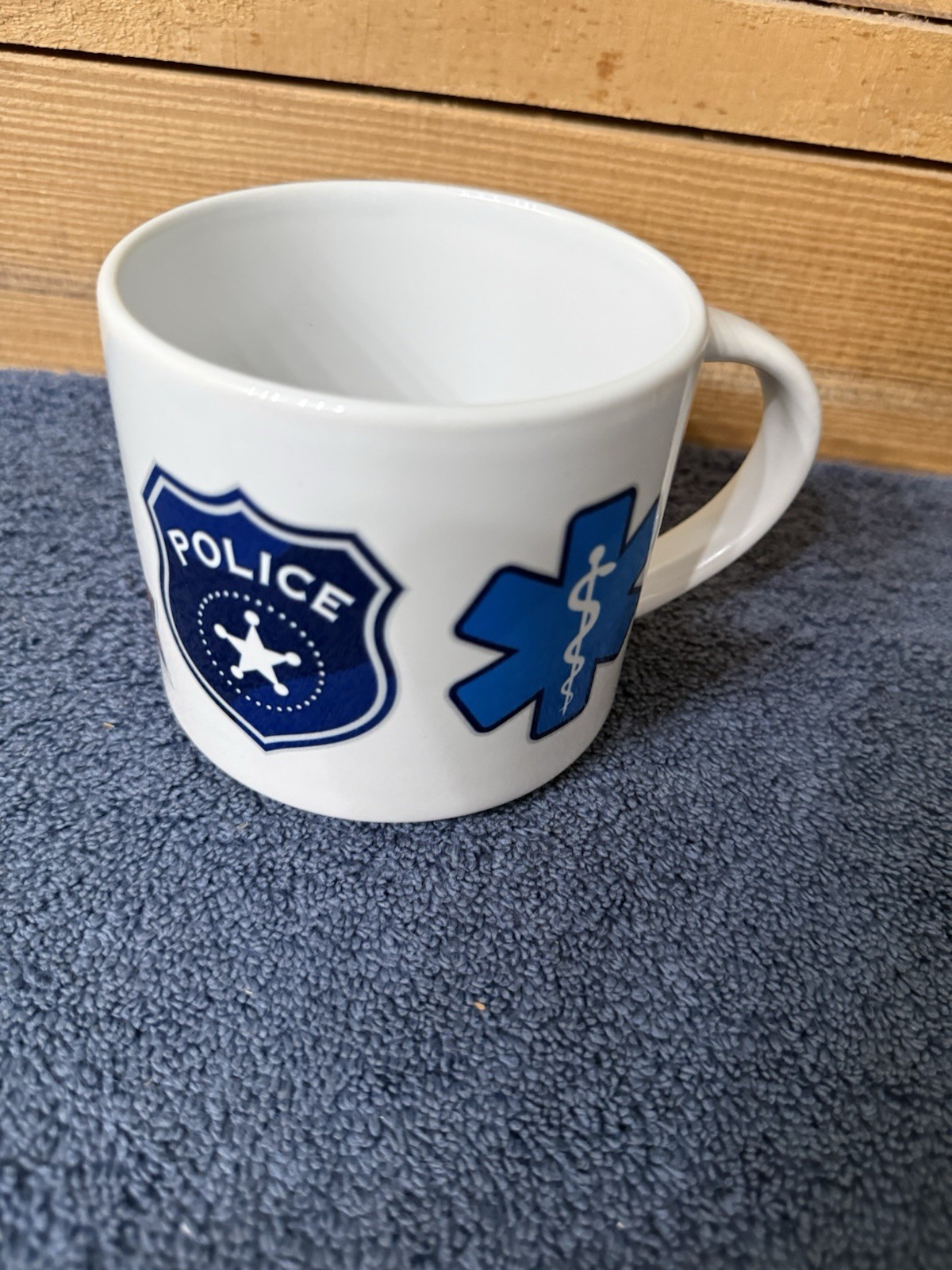 EMT,Firefighter, &Police Coffee Mug. Firefighter Maltese Symbol.