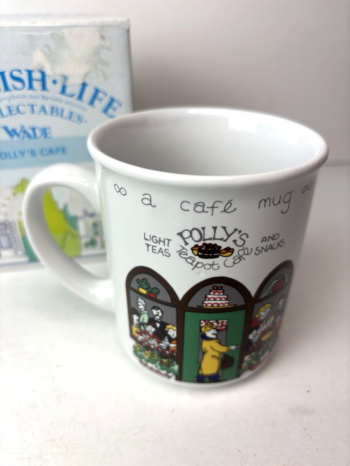 Wade Polly’s Teapot Cafe Royal Victoria Pottery Staffordshire England Mug