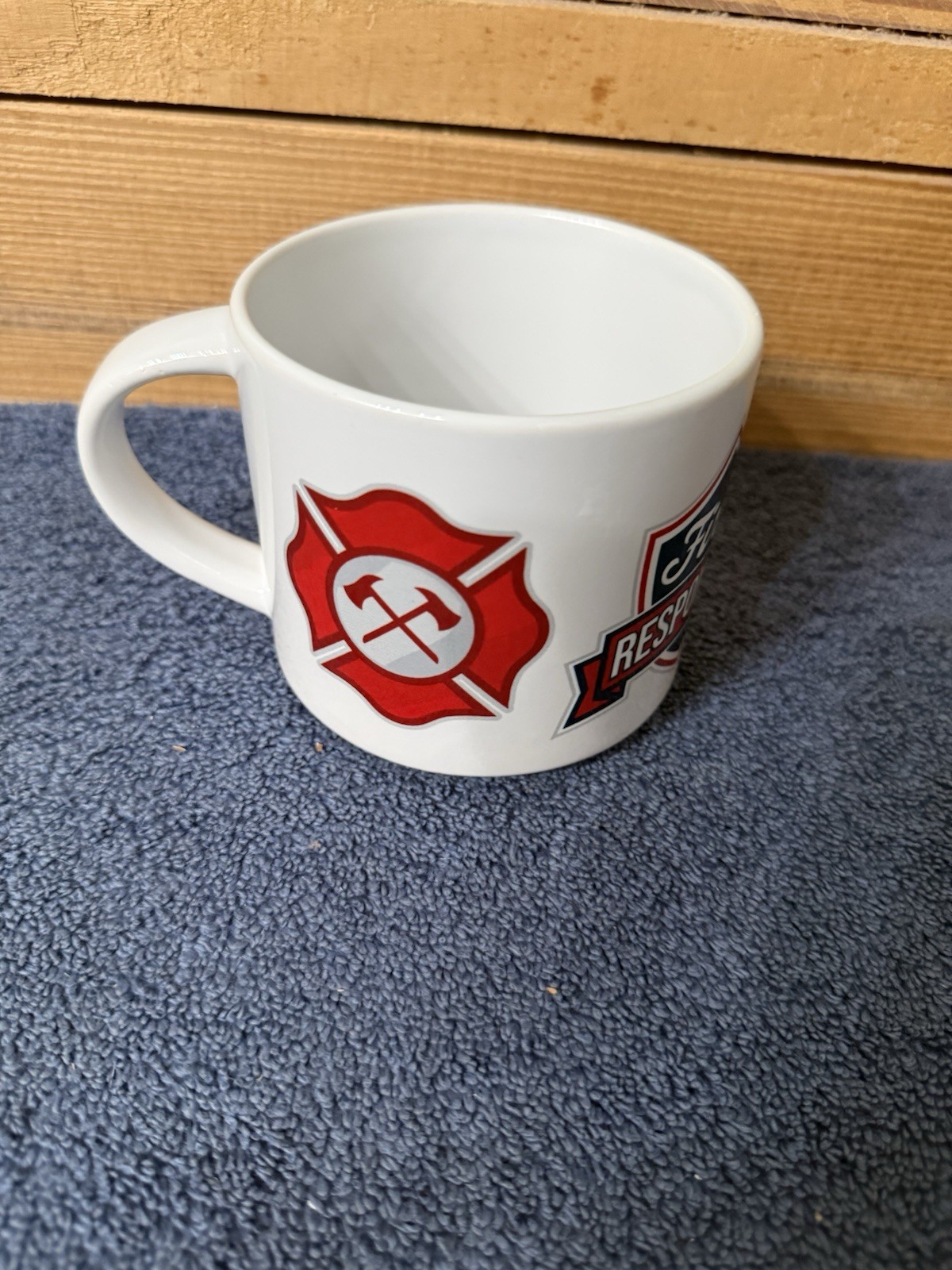 EMT,Firefighter, &Police Coffee Mug. Firefighter Maltese Symbol.