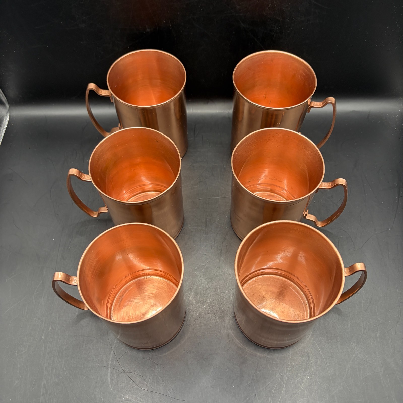 Set Of 6 Libbey CMM-200 12 oz. Copper Moscow Mule Mugs