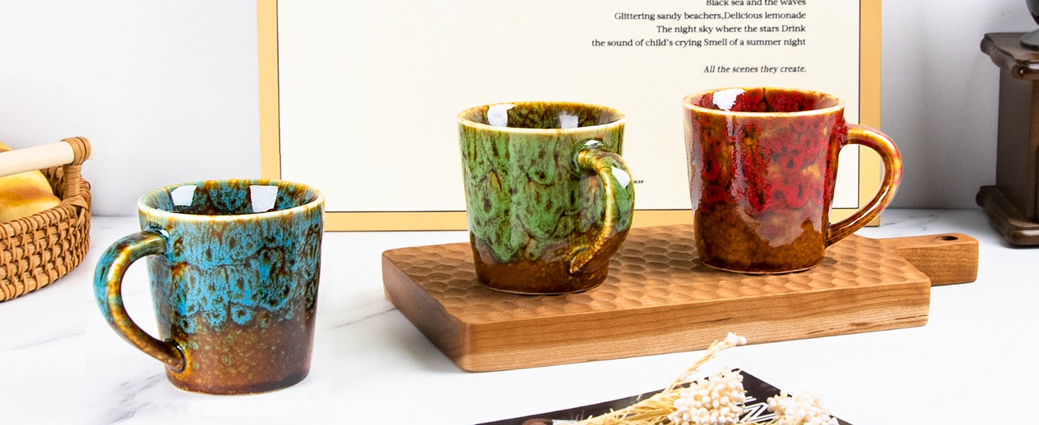 4.2 oz Espresso Cups Set of 2, Ceramic Coffee Mugs Demitasse Cups, Small