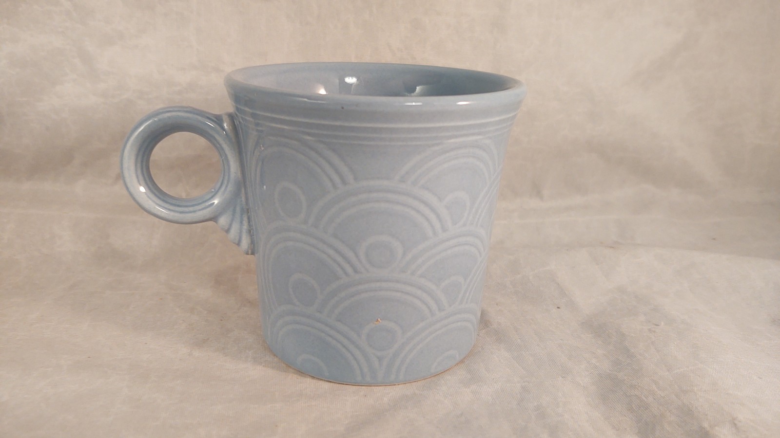 Homer Laughlin Fiesta Fiestaware Periwinkle Blue Embossed (Plates/Arches) Mug