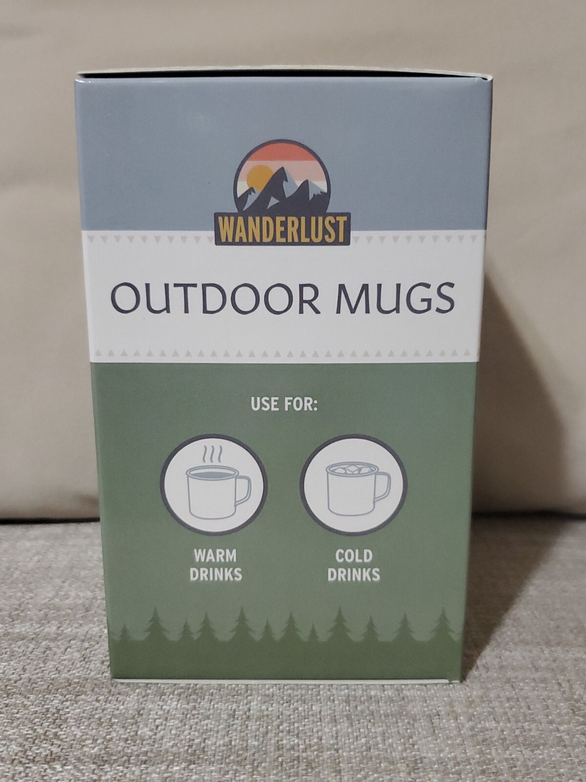 250 ML 8.5 OZ ( 2) PK Outdoor Mugs Wonderlust Warm or Cold Drinks