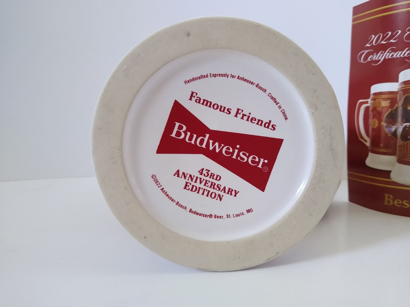 Budwesier Famous Friends 43rd Anniversary Edition Stein 2022 Great Shape!