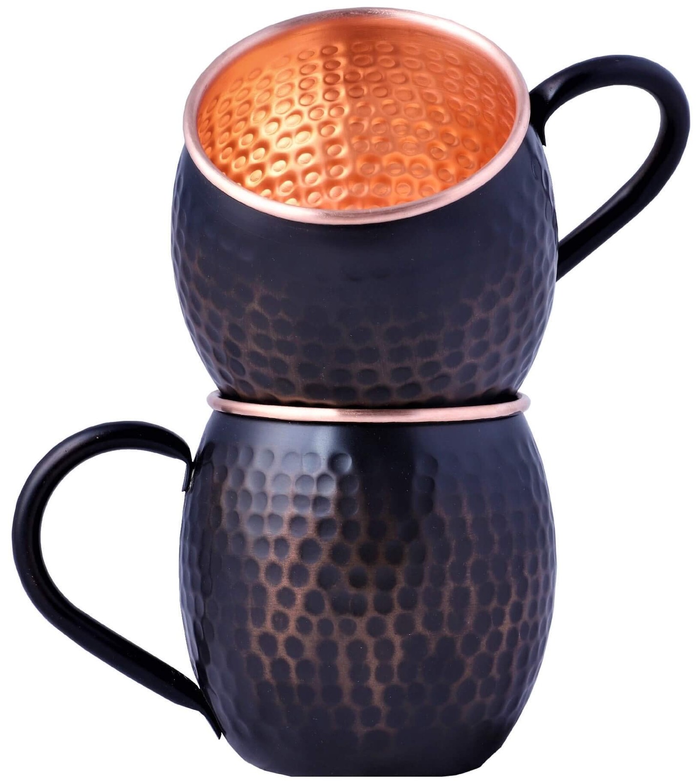 STAGLIFE 16 Oz Black Moscow Mule Mugs Pure Copper 2 Count (Pack of 1),
