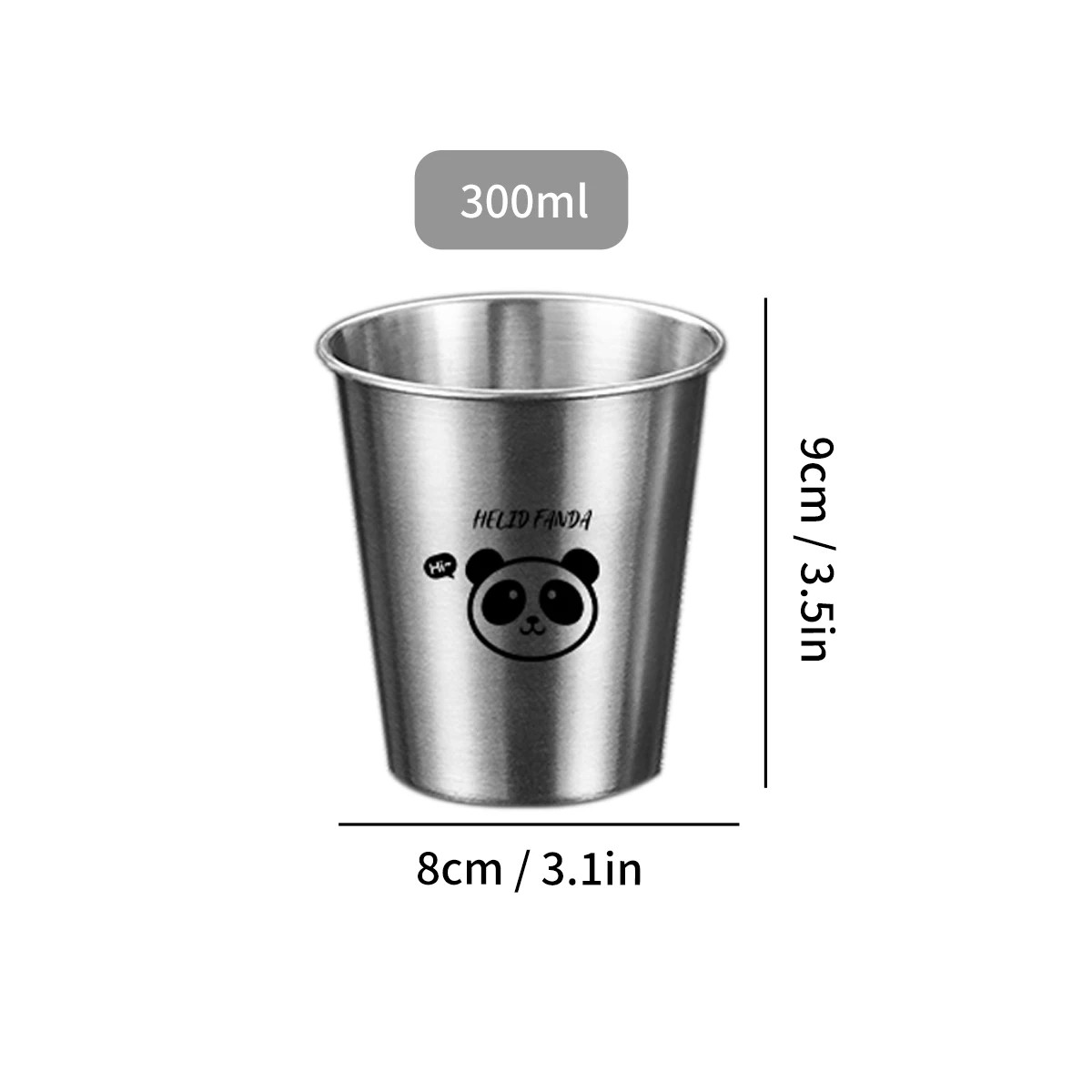 304 Stainless Steel Cup Stackable Metal Tumbler Cups Portable Durable D