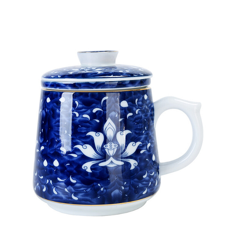 300ml China Jingdezhen Blue and White Porcelain Tea Cups Coffee Mugs Infuser