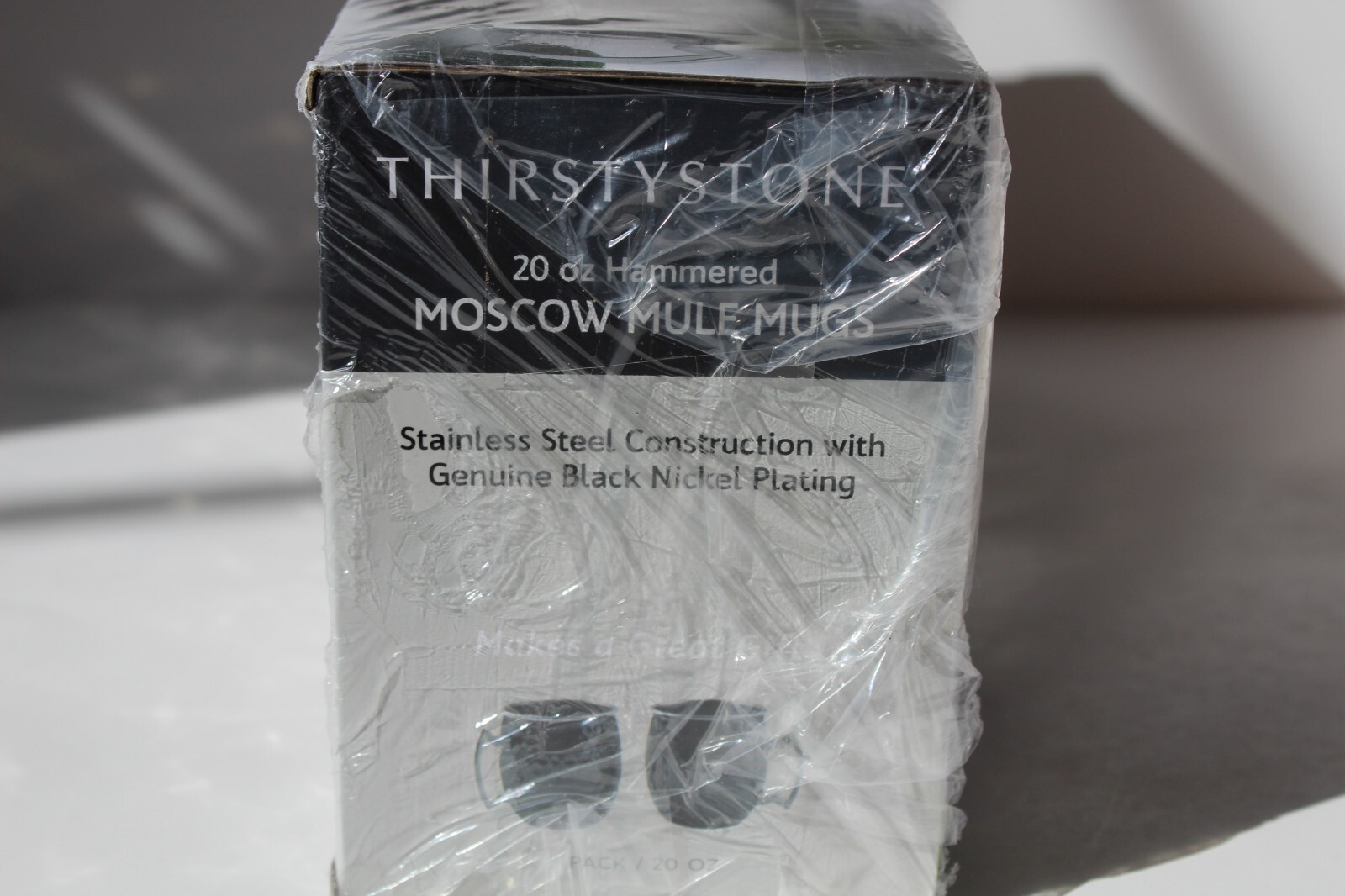 Set of 2 Thirstystone 20 oz Hammered Moscow Mule Mugs New in Box