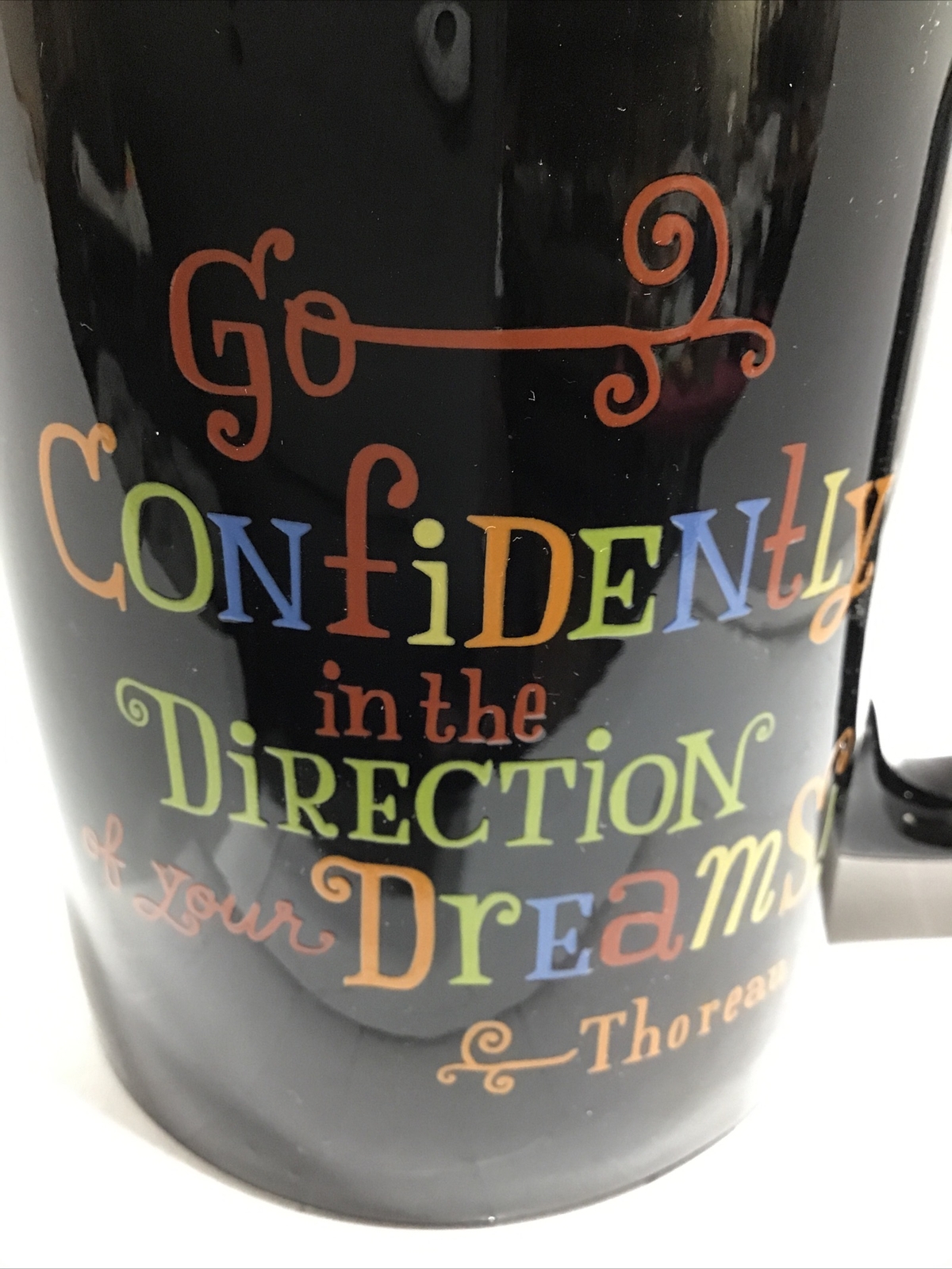 GO FOR YOUR DREAMS COFFEE MUG. GO CONFIDENTLY MUG. Art Deco Mug. B257