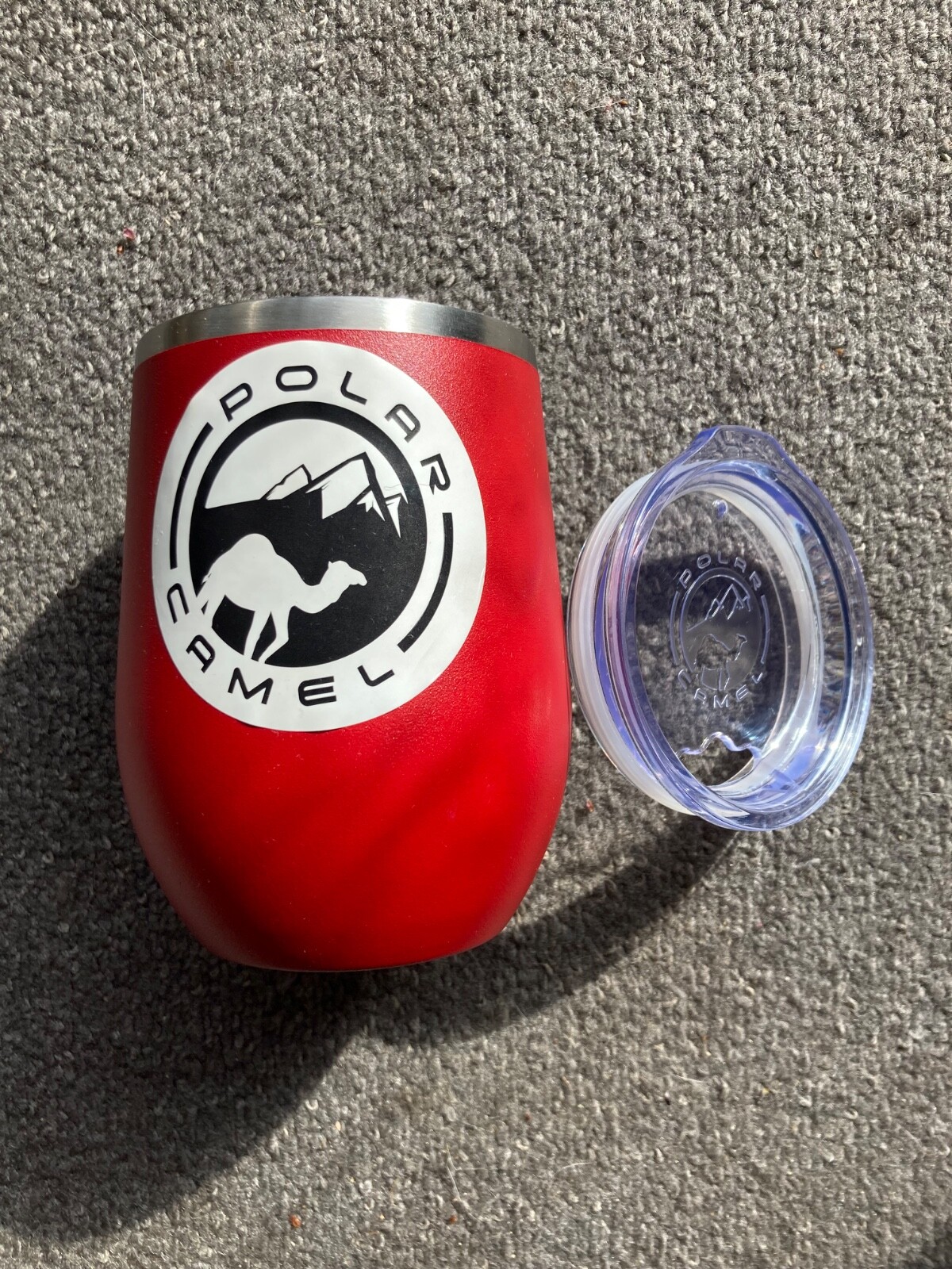 POLAR CAMEL RED 5″ Insulated Stainless Steel Tumbler Travel Mug 12oz