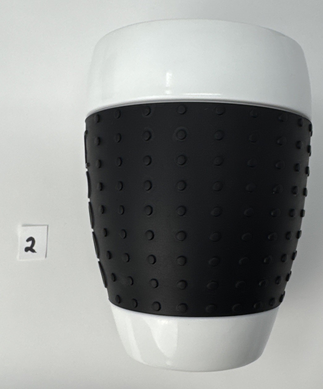 Bodum-Set Of 4-White With Black Grip Sleeve-12oz.