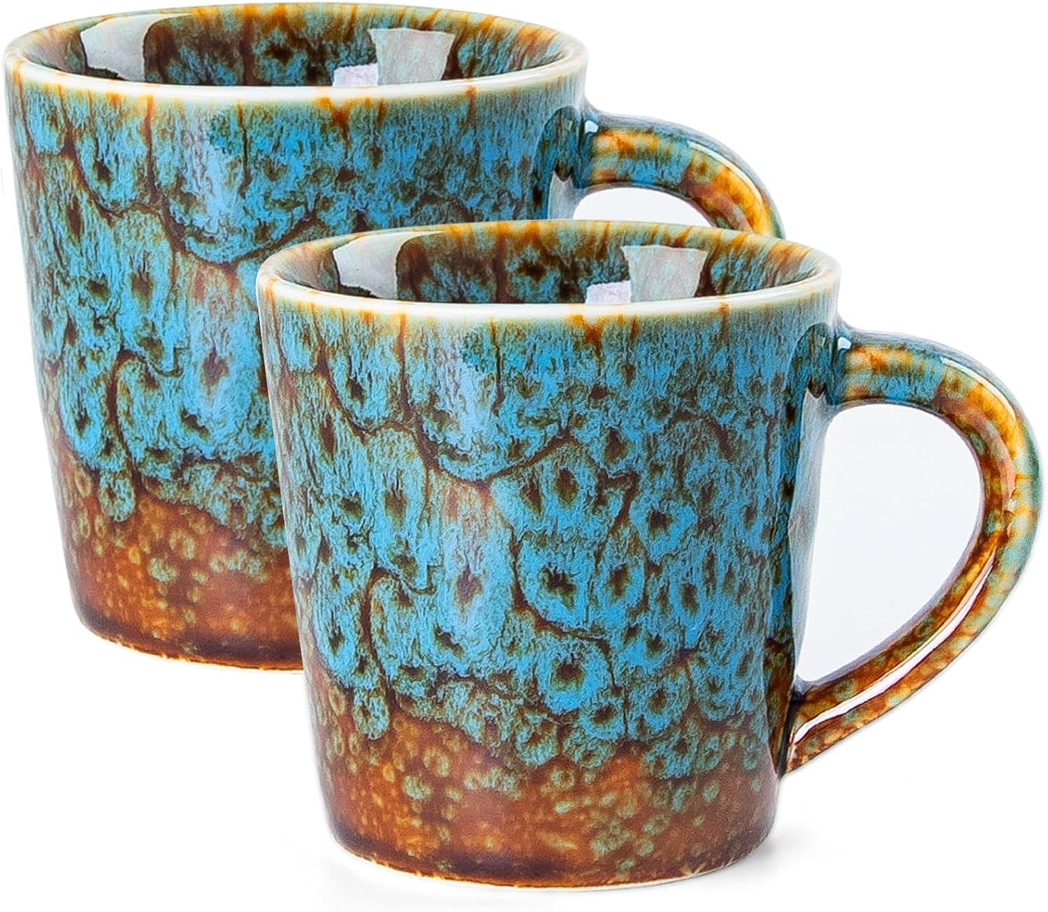4.2 oz Espresso Cups Set of 2, Ceramic Coffee Mugs Demitasse Cups, Small