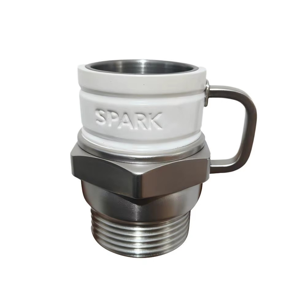 Spark Plug Coffee Mug – 11×8.5×8.5cm (4.3×3.35×3.35in) Car Enthusiast Gift Cup