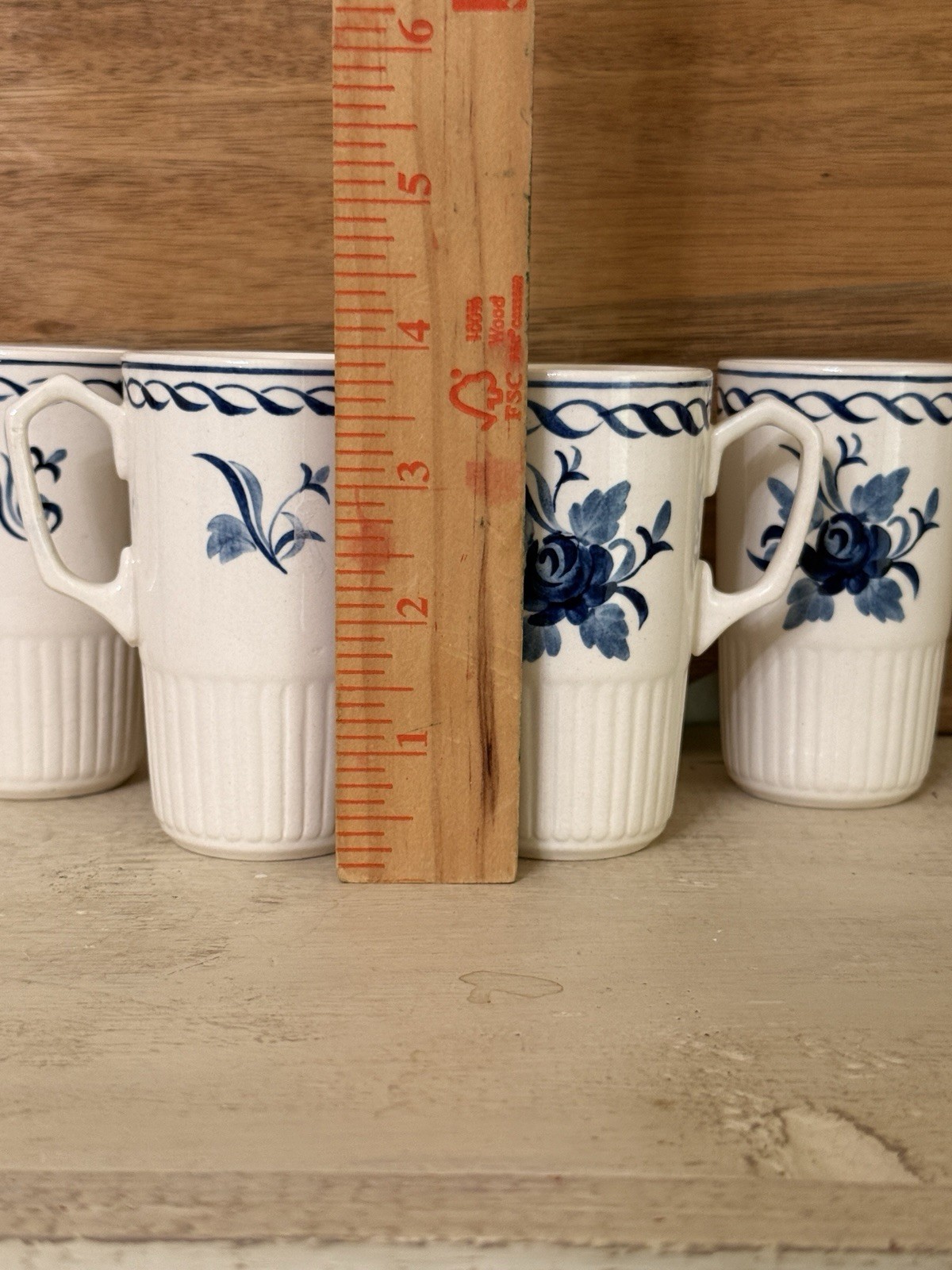 Adams BALTIC BLUE Old Marks Irish Coffee Cups Set Of 4