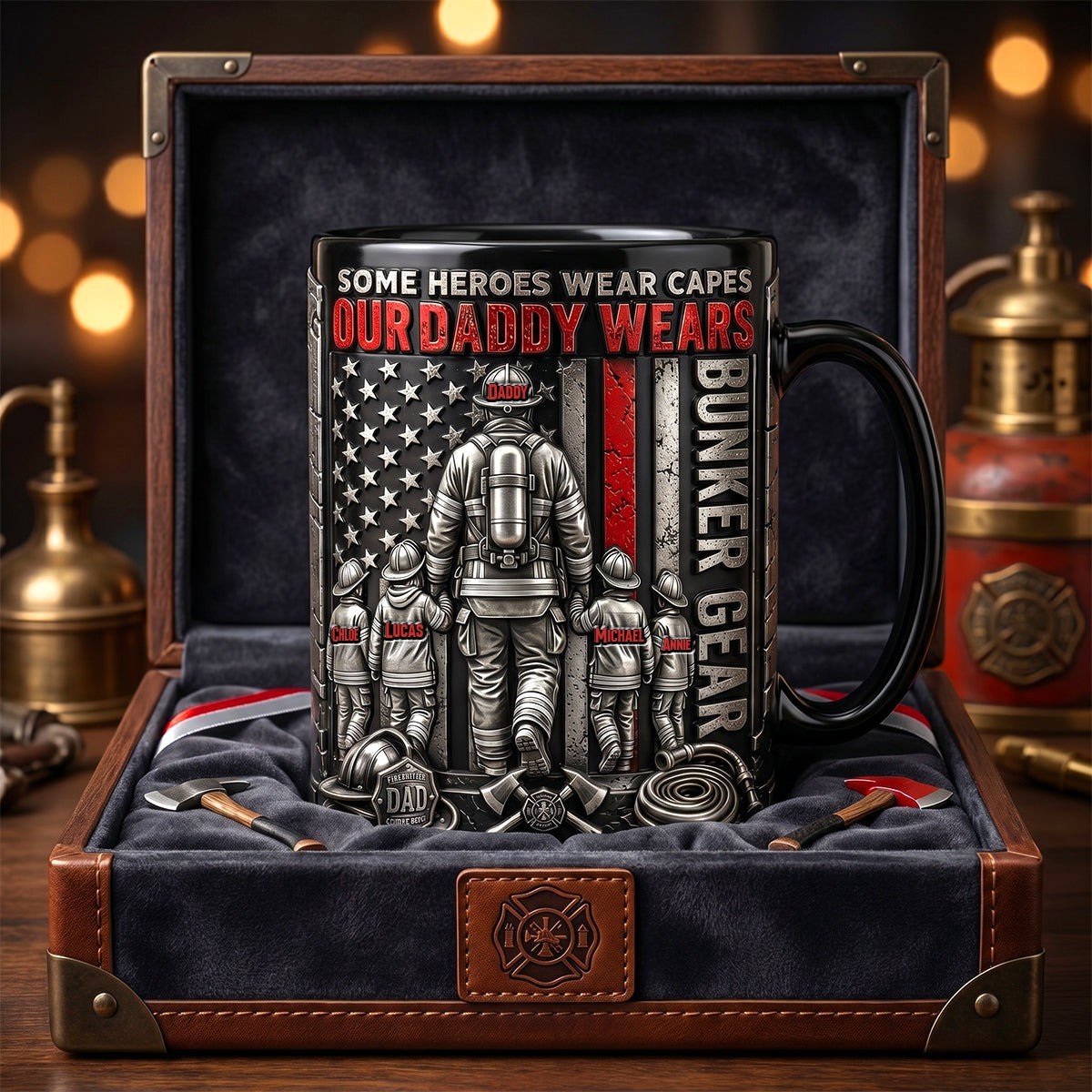 Hero Firefighter Daddy Coffee Mug – Personalized Gifts For Dad