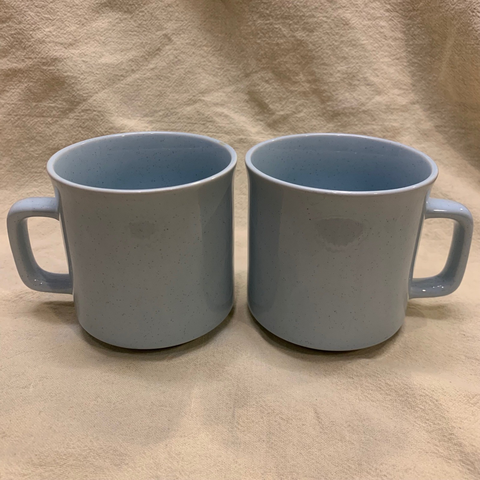 Unbranded Stoneware Mugs Unisex OS Blue Excellent Speckled Japan Set of 2